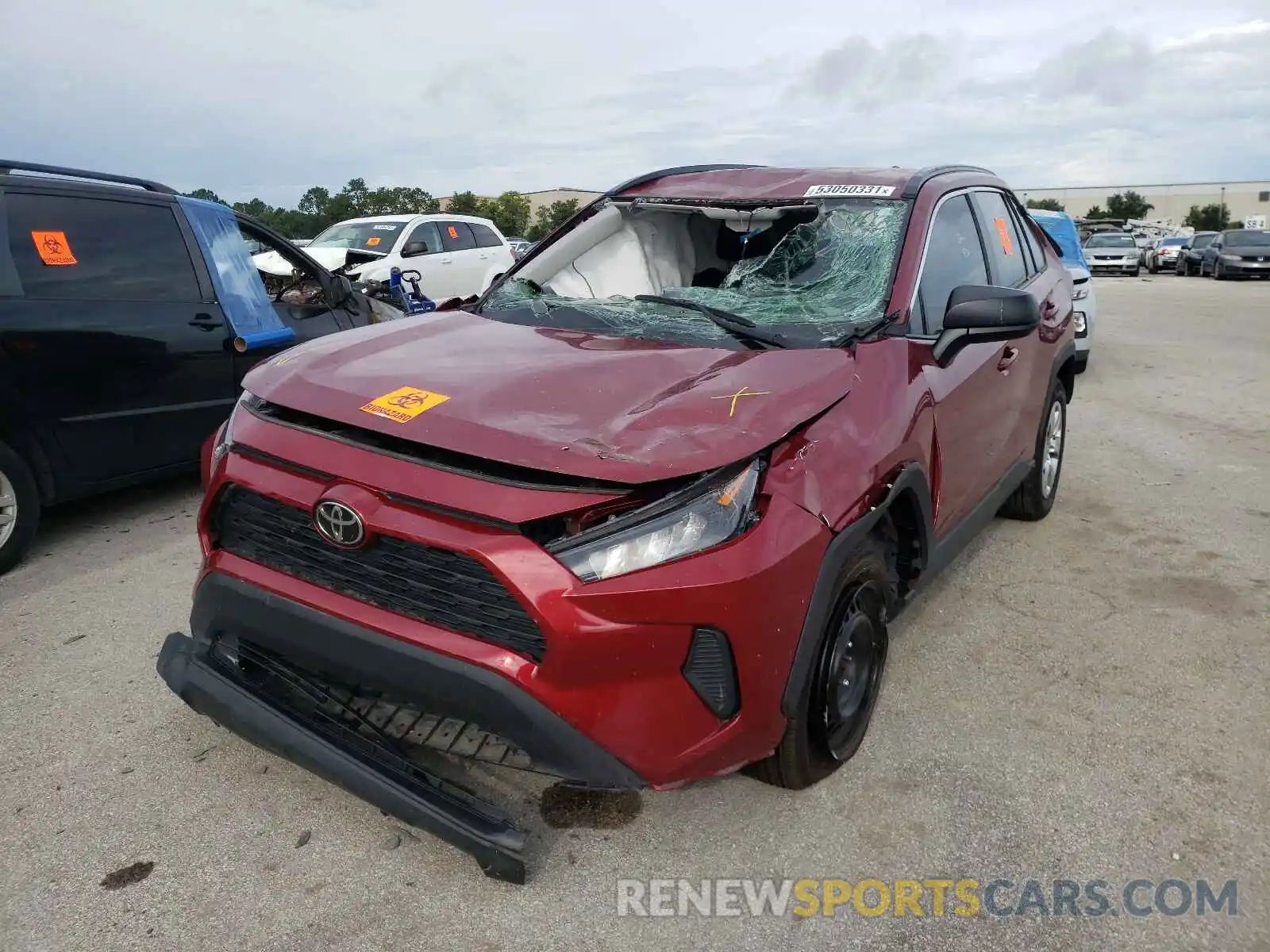 2 Photograph of a damaged car 2T3H1RFV1KW021123 TOYOTA RAV4 2019