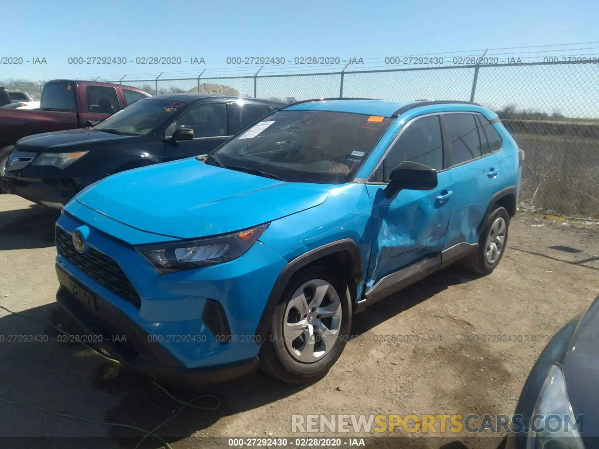 2 Фотография поврежденного автомобиля 2T3H1RFV1KW037872 TOYOTA RAV4 2019