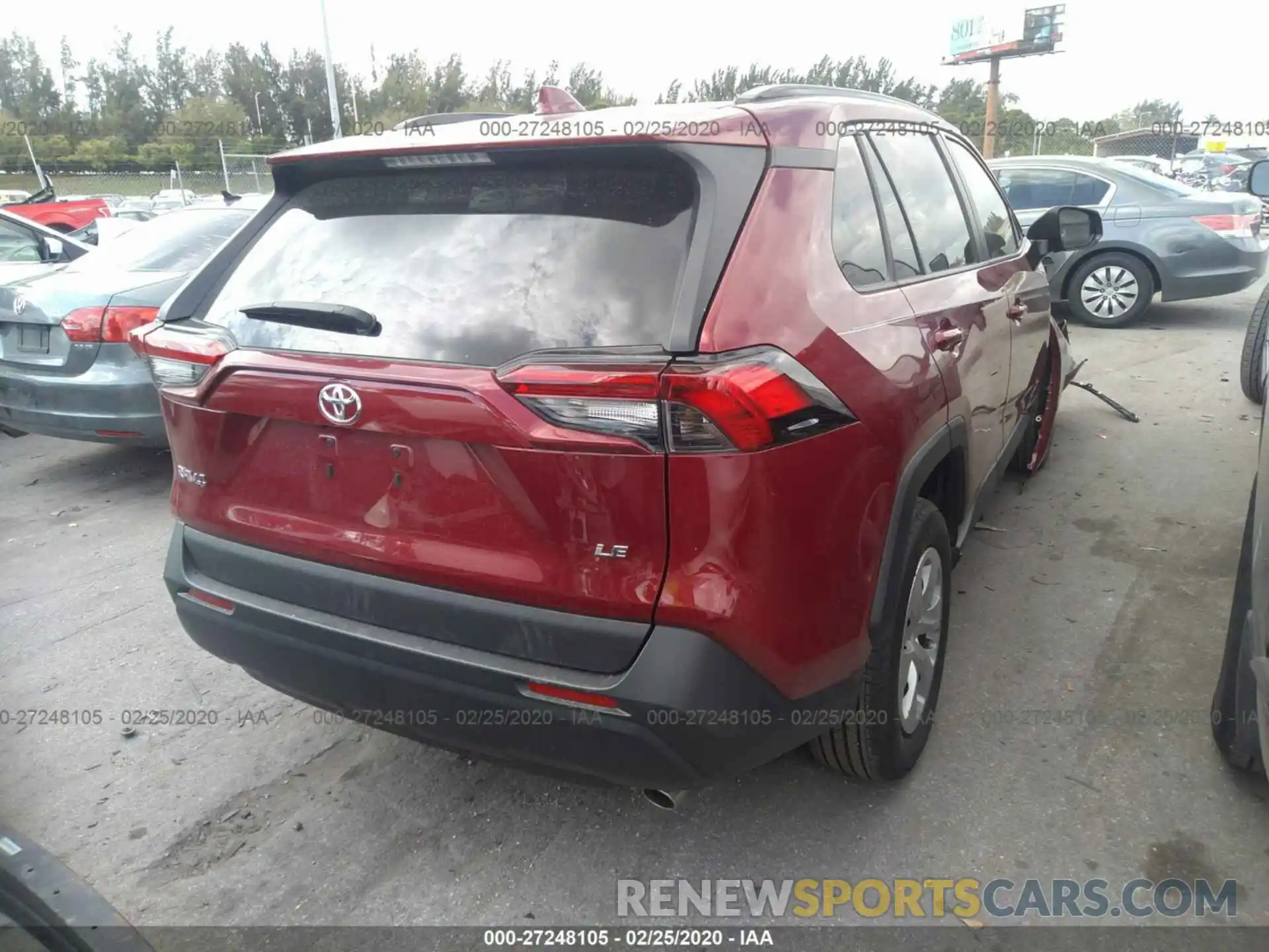 4 Фотография поврежденного автомобиля 2T3H1RFV1KW038102 TOYOTA RAV4 2019