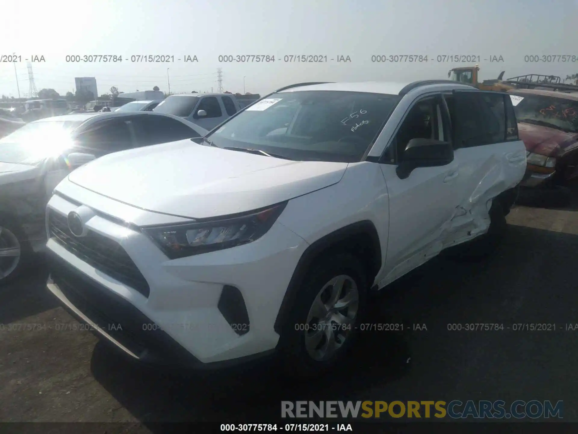 2 Photograph of a damaged car 2T3H1RFV2KC008687 TOYOTA RAV4 2019