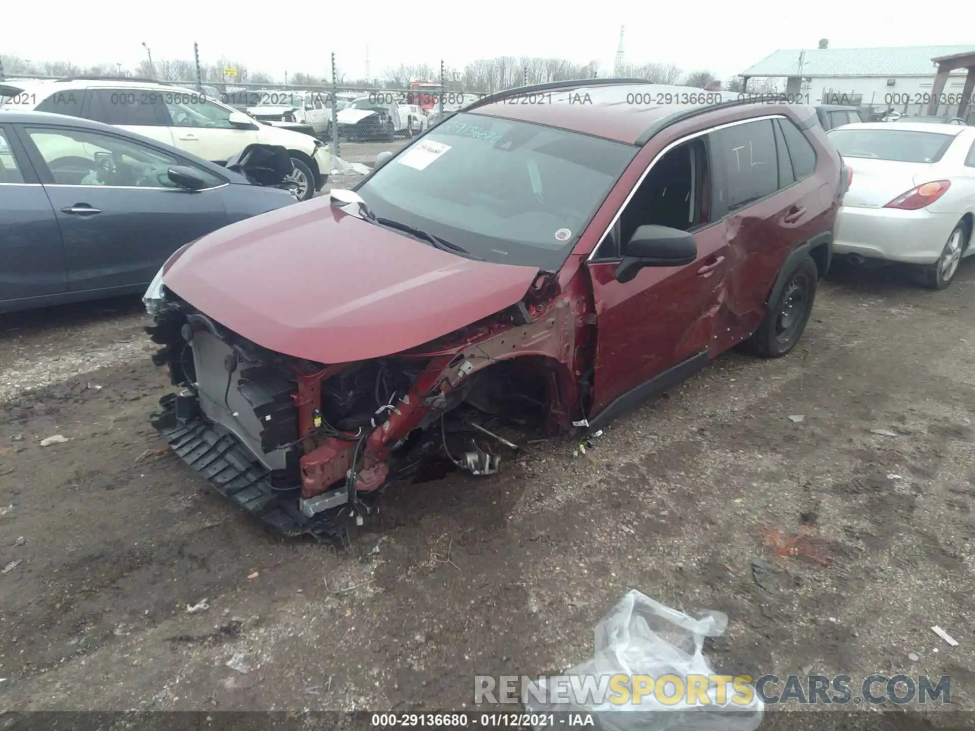 2 Фотография поврежденного автомобиля 2T3H1RFV2KW048301 TOYOTA RAV4 2019