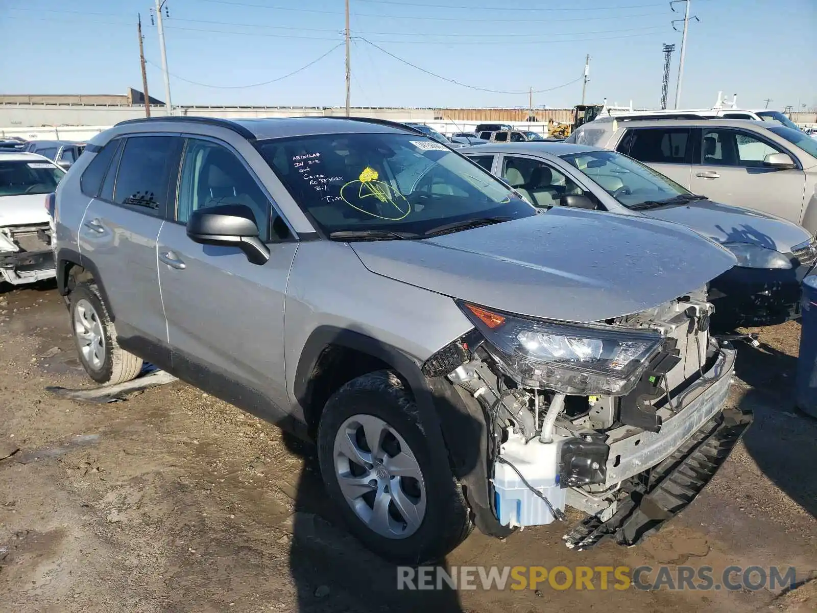 1 Photograph of a damaged car 2T3H1RFV3KW002167 TOYOTA RAV4 2019