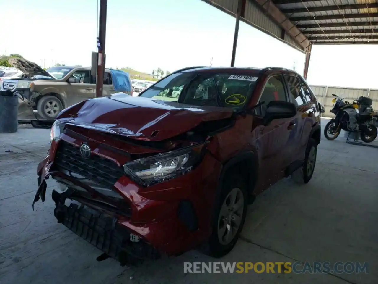 2 Photograph of a damaged car 2T3H1RFV4KC007251 TOYOTA RAV4 2019