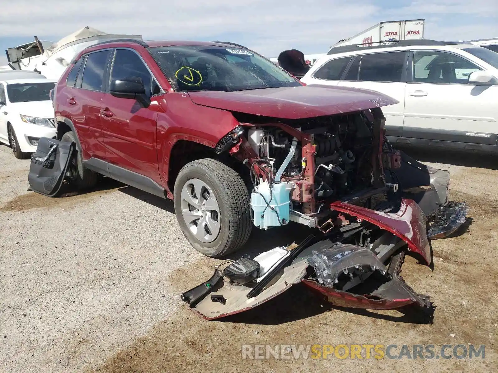 1 Photograph of a damaged car 2T3H1RFV4KW027353 TOYOTA RAV4 2019