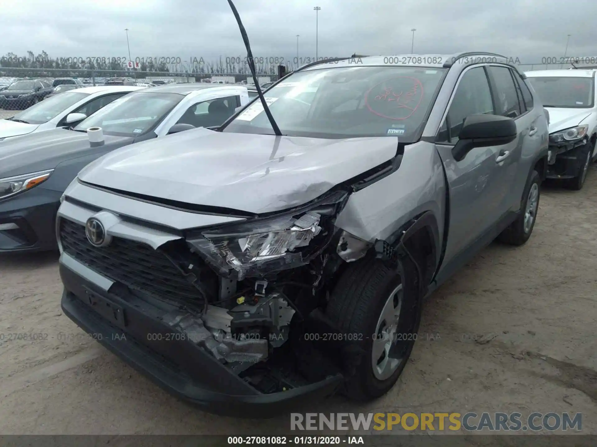 2 Photograph of a damaged car 2T3H1RFV5KW007578 TOYOTA RAV4 2019