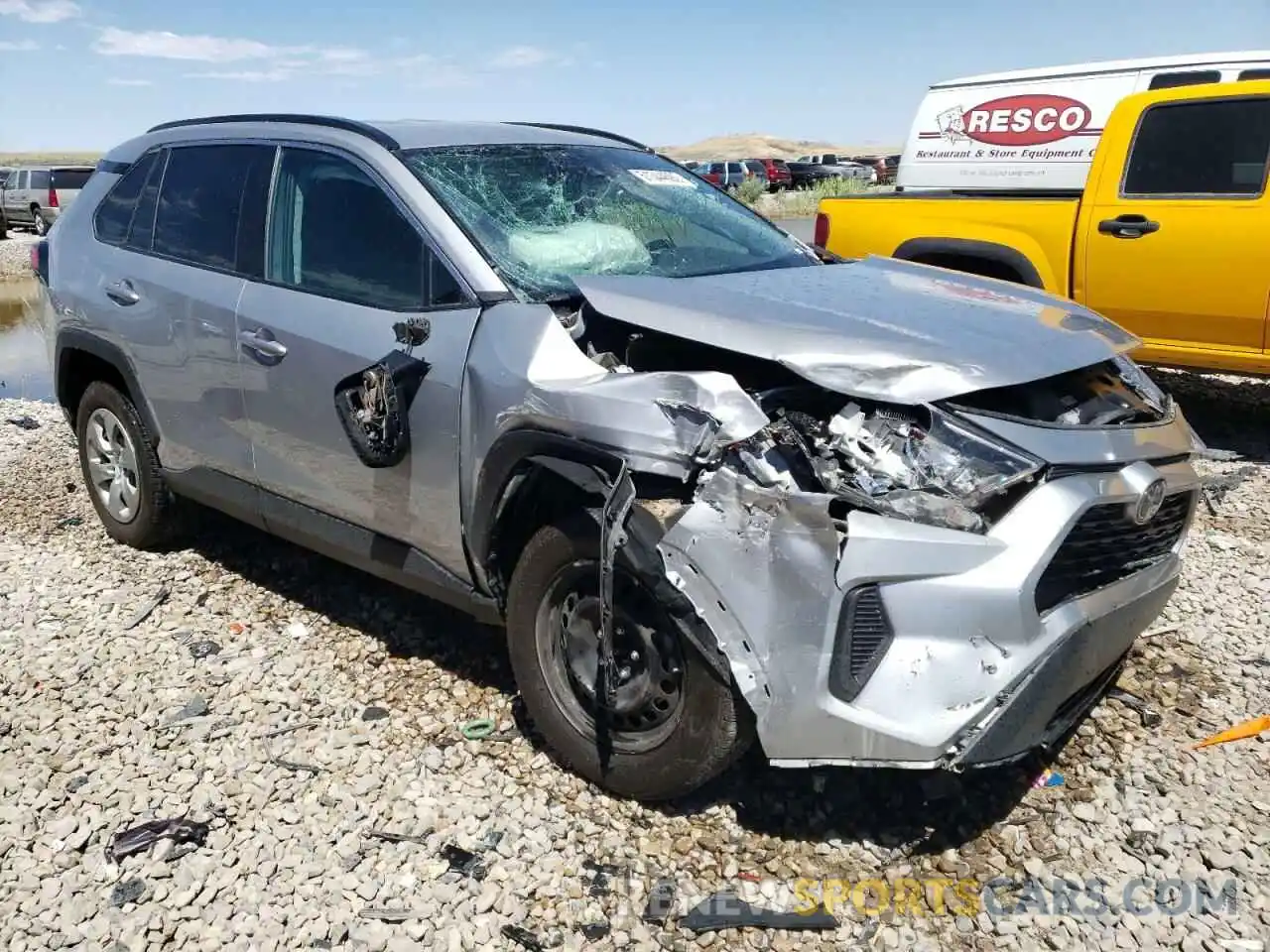 1 Photograph of a damaged car 2T3H1RFV5KW013896 TOYOTA RAV4 2019