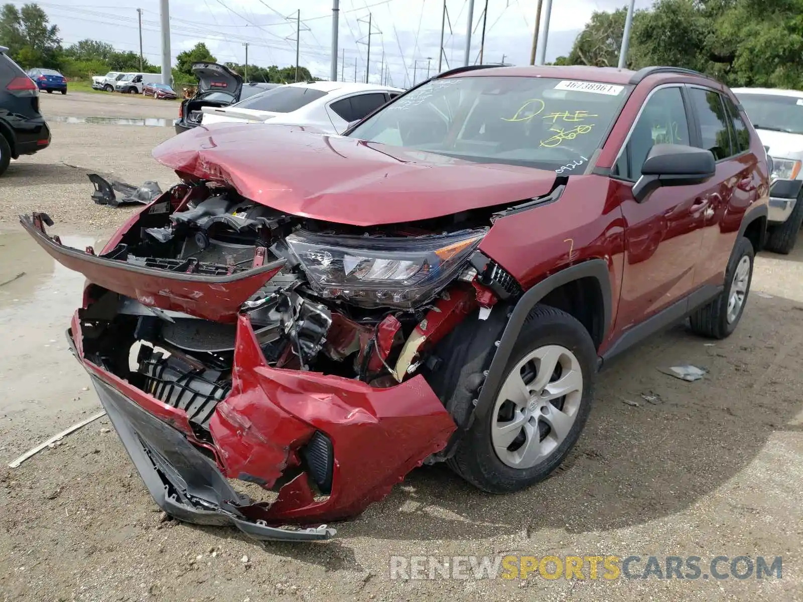 2 Photograph of a damaged car 2T3H1RFV6KC009261 TOYOTA RAV4 2019