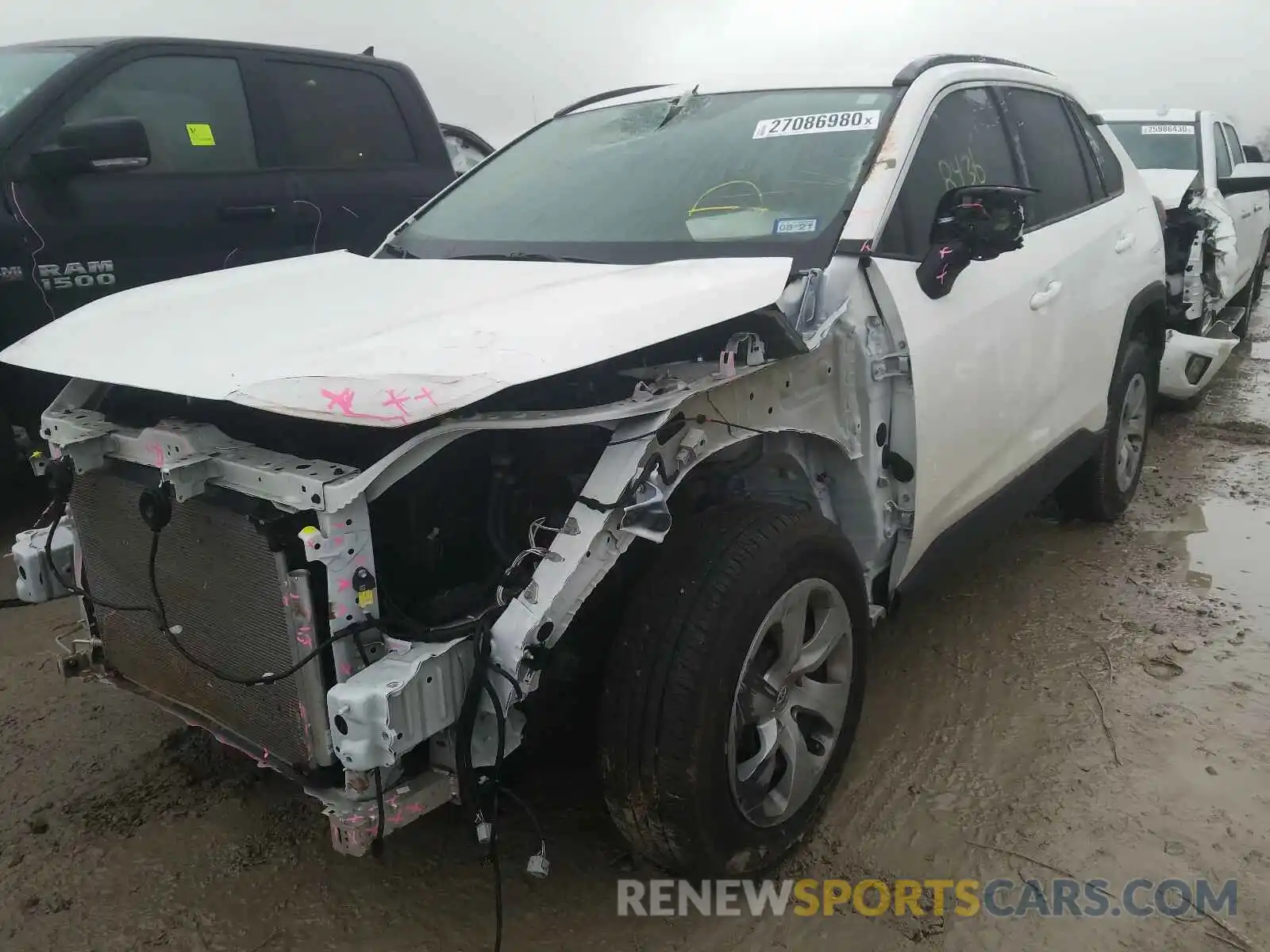 2 Photograph of a damaged car 2T3H1RFV6KC023659 TOYOTA RAV4 2019