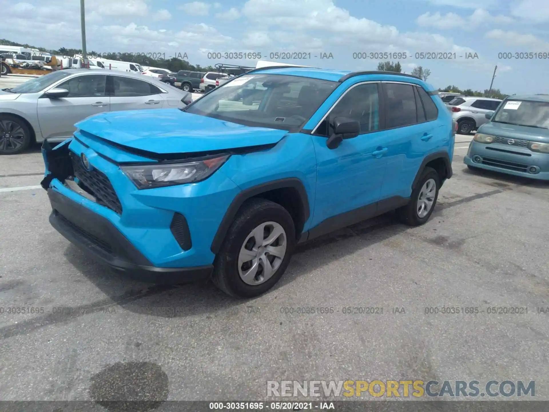 2 Photograph of a damaged car 2T3H1RFV6KW048687 TOYOTA RAV4 2019