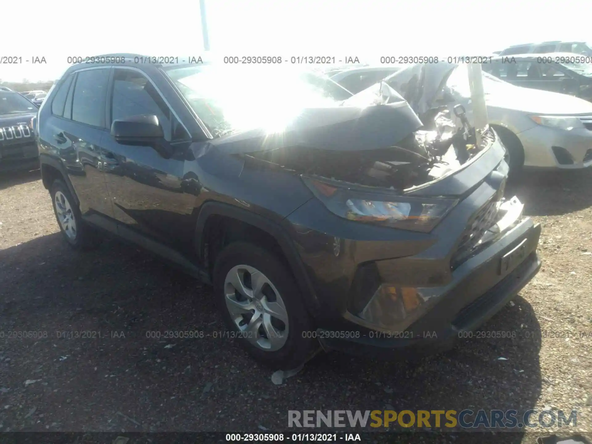 1 Photograph of a damaged car 2T3H1RFV7KC003081 TOYOTA RAV4 2019