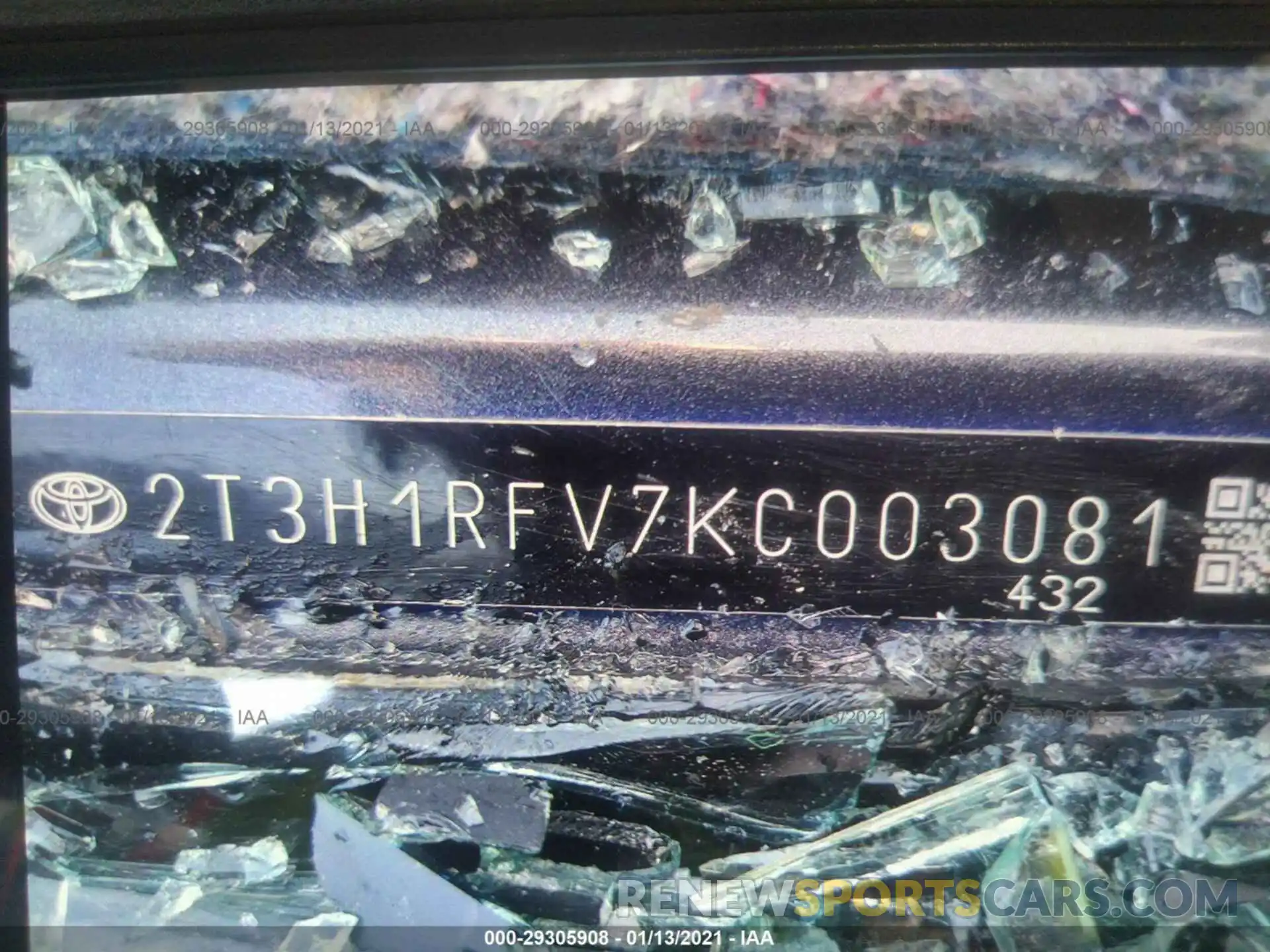 9 Photograph of a damaged car 2T3H1RFV7KC003081 TOYOTA RAV4 2019