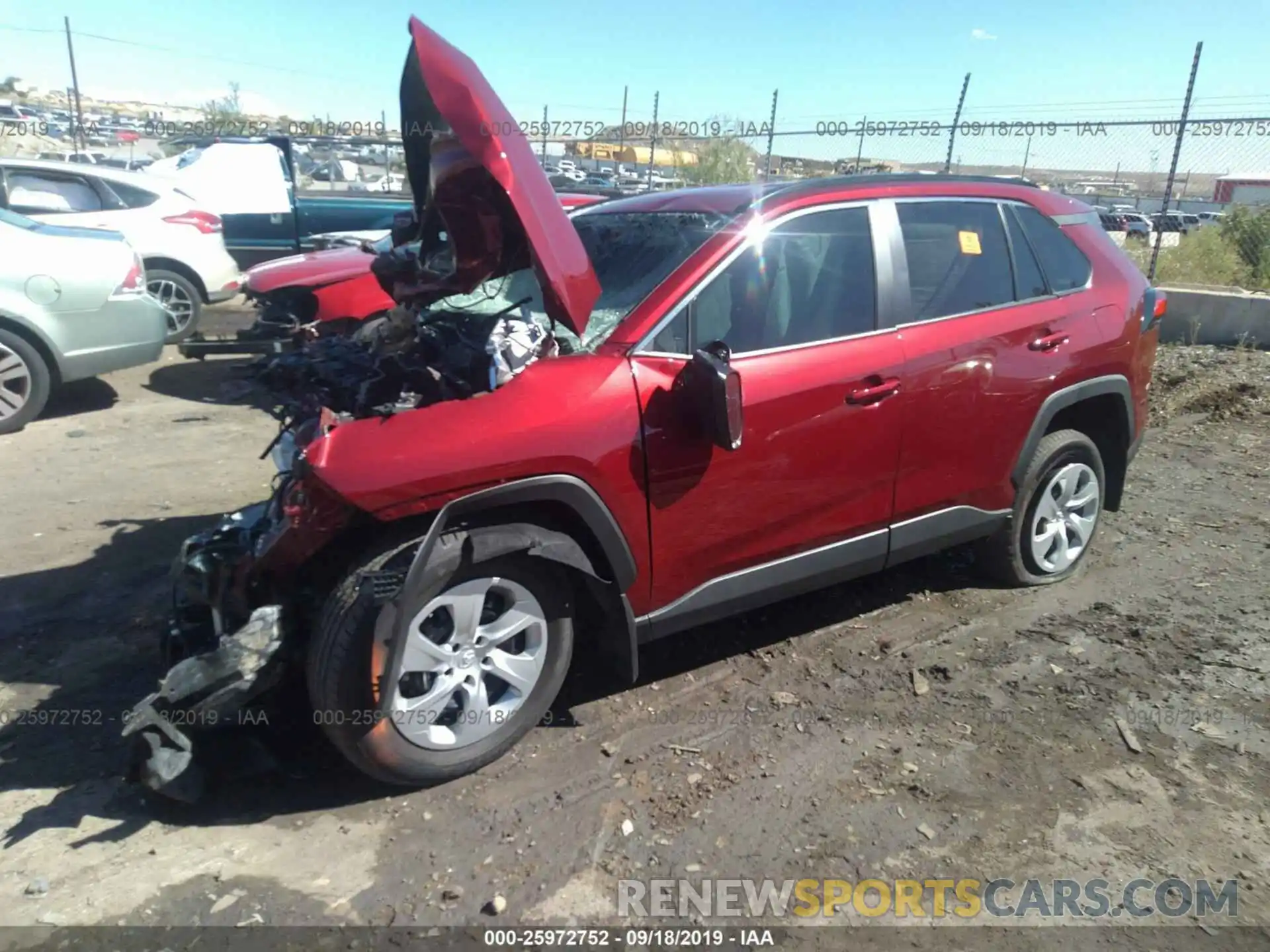 2 Фотография поврежденного автомобиля 2T3H1RFV7KC004652 TOYOTA RAV4 2019