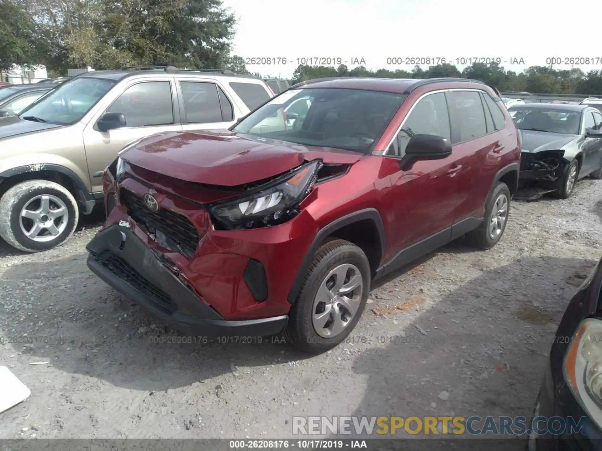 2 Фотография поврежденного автомобиля 2T3H1RFV7KW001202 TOYOTA RAV4 2019