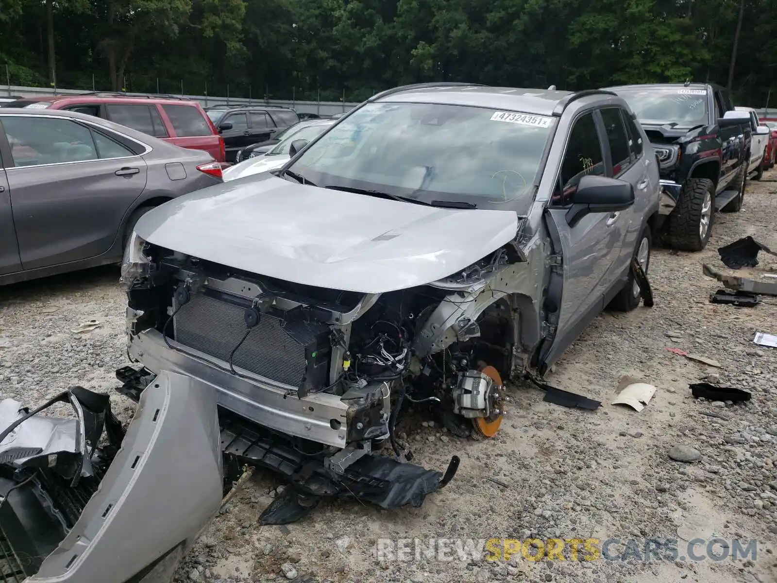 2 Photograph of a damaged car 2T3H1RFV7KW045569 TOYOTA RAV4 2019