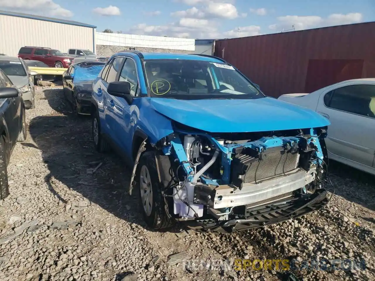 1 Photograph of a damaged car 2T3H1RFV7KW046821 TOYOTA RAV4 2019