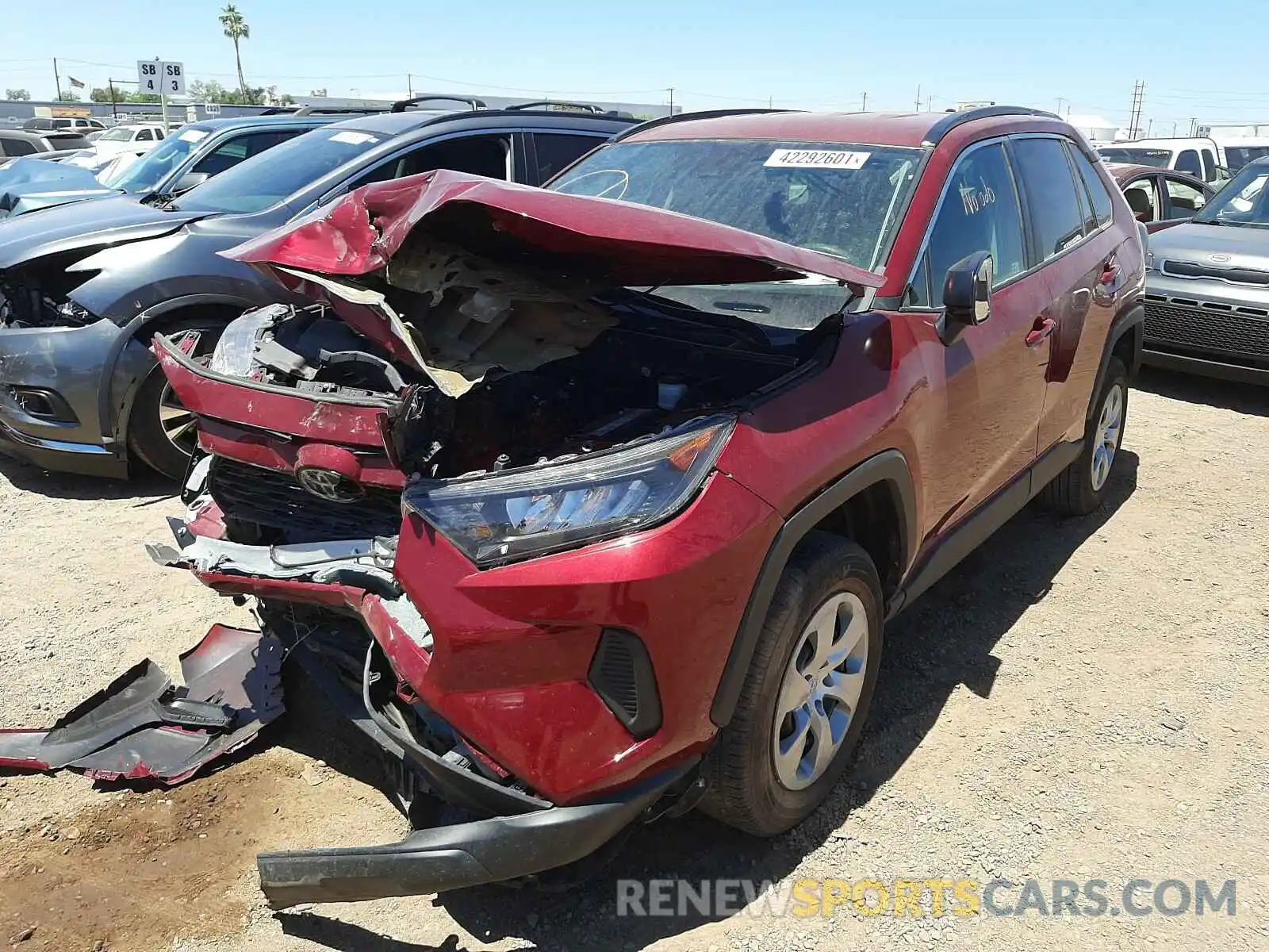 2 Photograph of a damaged car 2T3H1RFV8KC013571 TOYOTA RAV4 2019