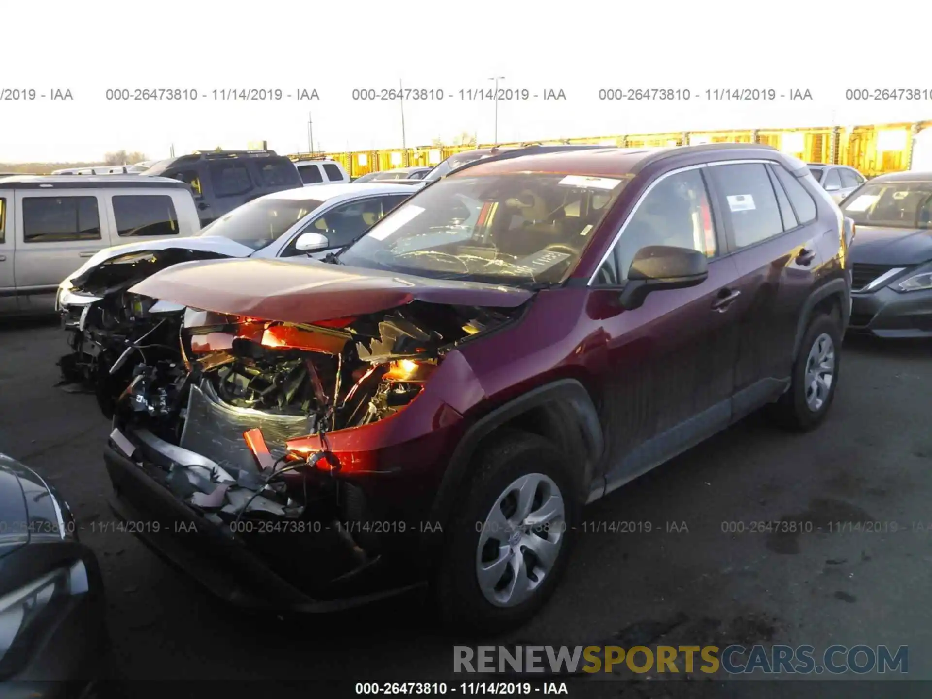 2 Фотография поврежденного автомобиля 2T3H1RFV8KW020745 TOYOTA RAV4 2019