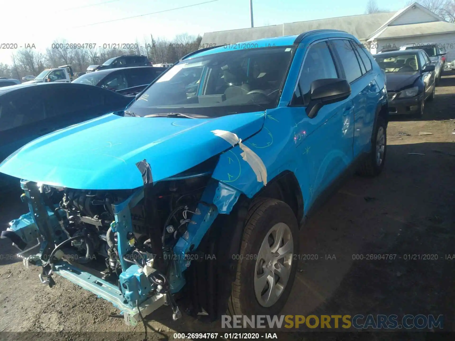 2 Photograph of a damaged car 2T3H1RFV8KW028263 TOYOTA RAV4 2019