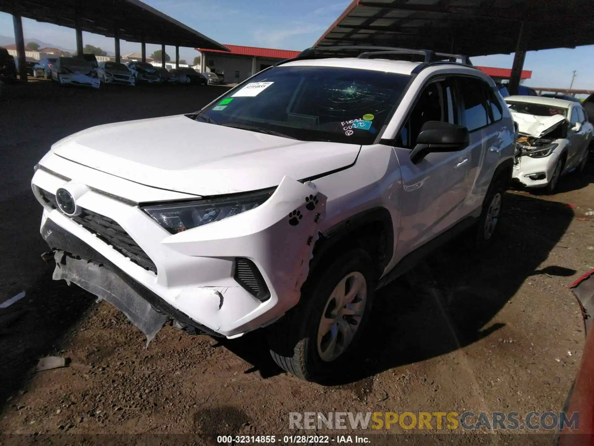 2 Photograph of a damaged car 2T3H1RFVXKC020022 TOYOTA RAV4 2019