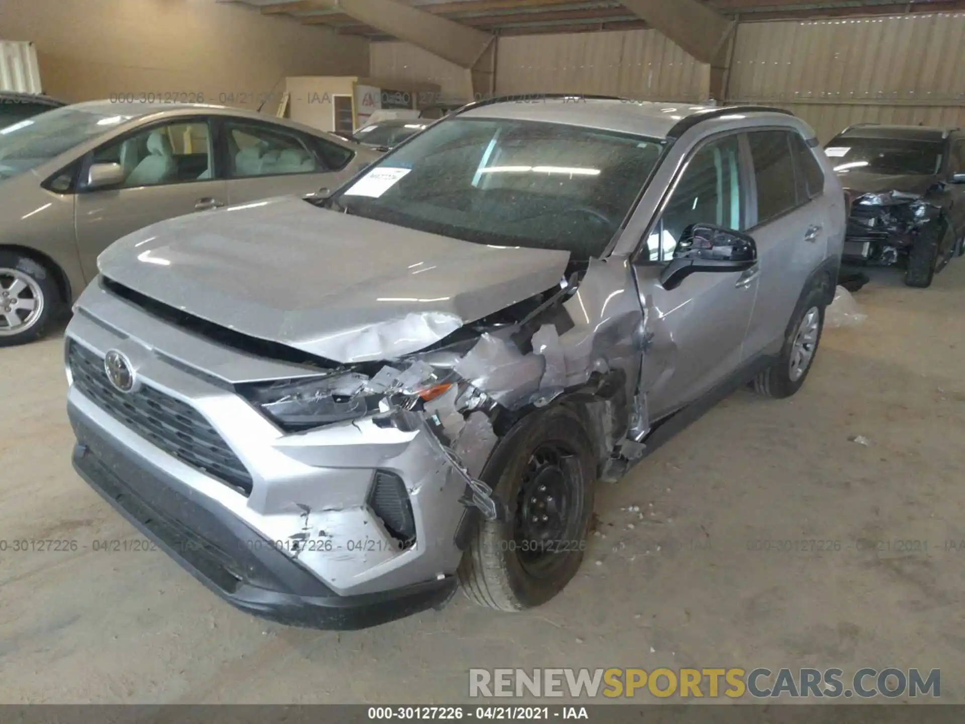 2 Photograph of a damaged car 2T3H1RFVXKW035408 TOYOTA RAV4 2019
