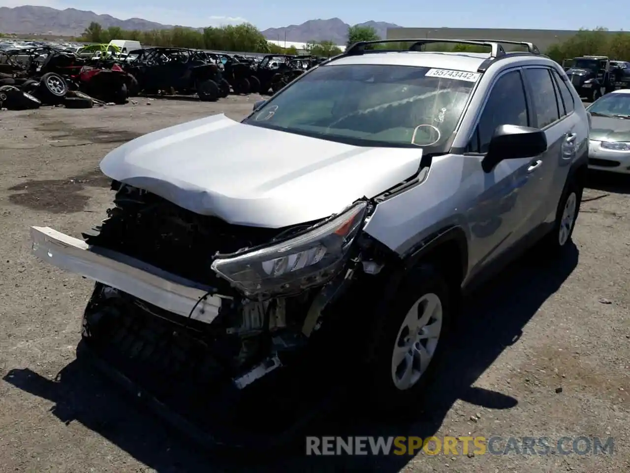 2 Photograph of a damaged car 2T3H1RFVXKW054251 TOYOTA RAV4 2019