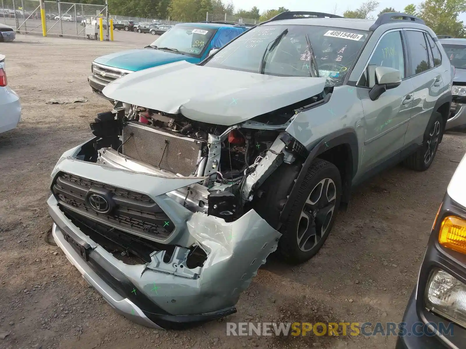 2 Photograph of a damaged car 2T3J1RFV2KW004848 TOYOTA RAV4 2019