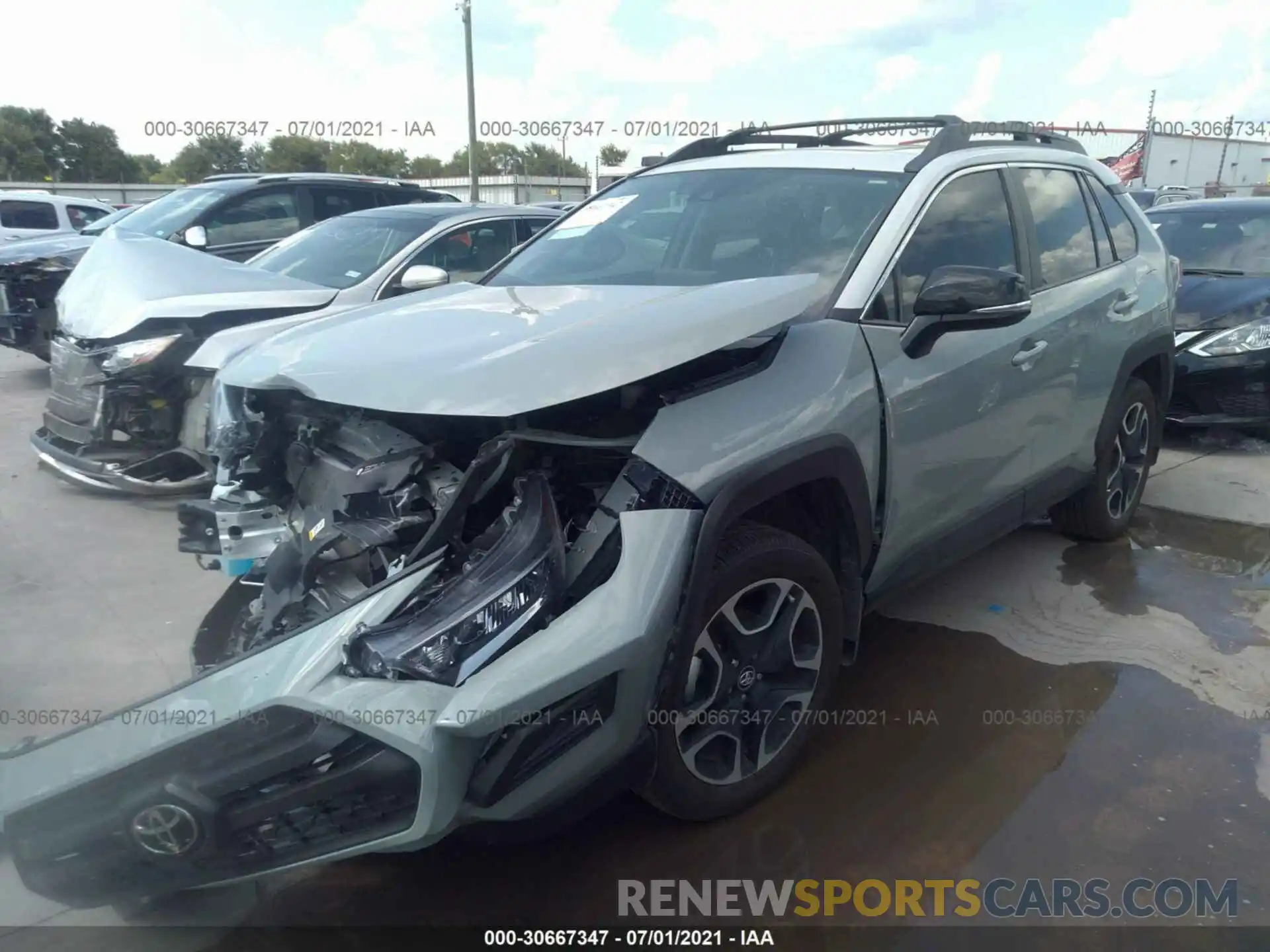 2 Photograph of a damaged car 2T3J1RFV2KW019365 TOYOTA RAV4 2019