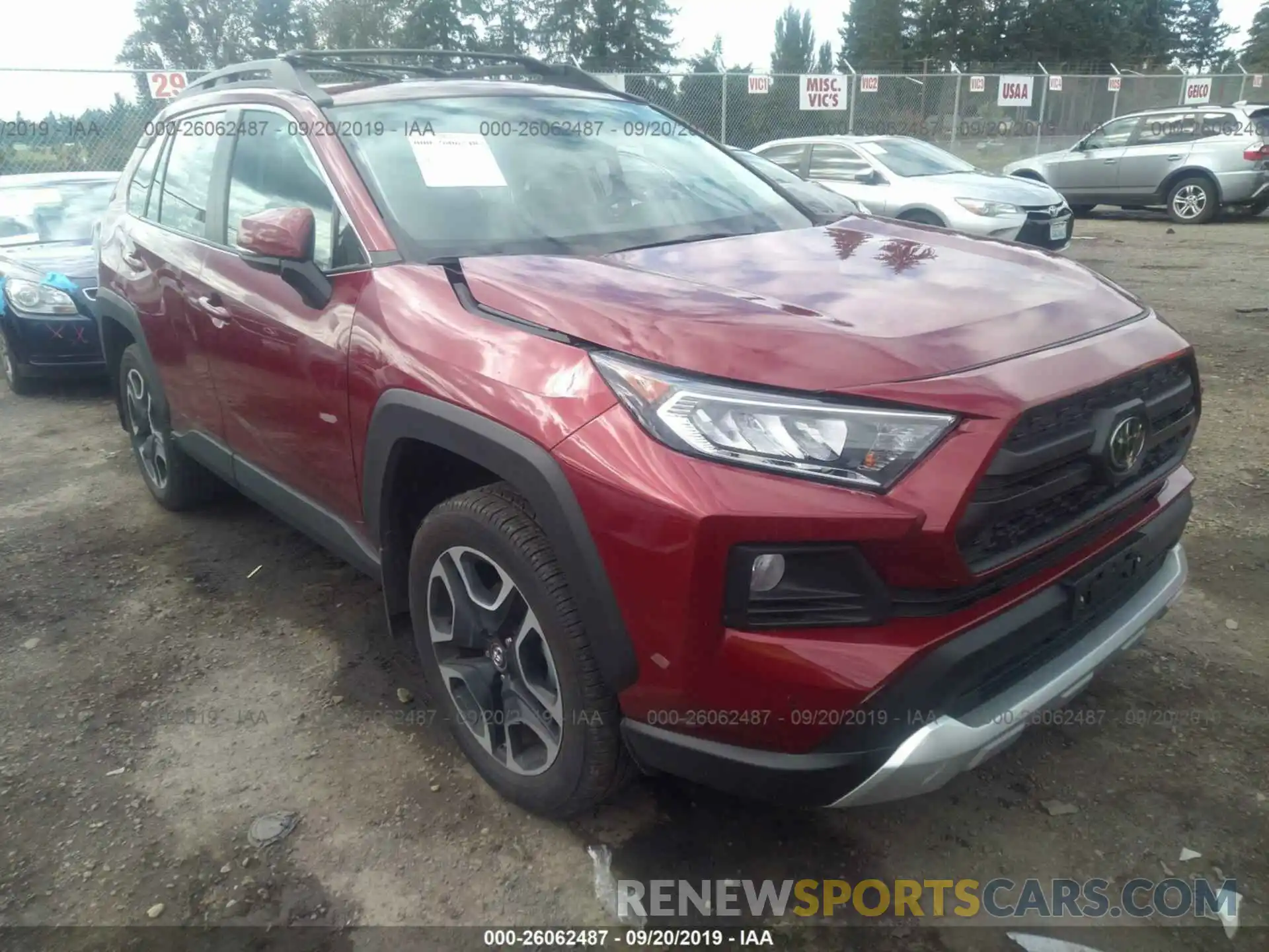 1 Photograph of a damaged car 2T3J1RFV2KW020676 TOYOTA RAV4 2019