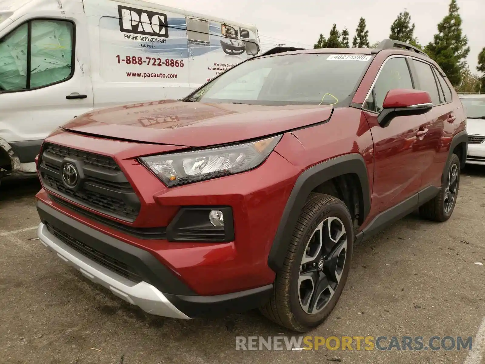 2 Photograph of a damaged car 2T3J1RFV3KW007693 TOYOTA RAV4 2019