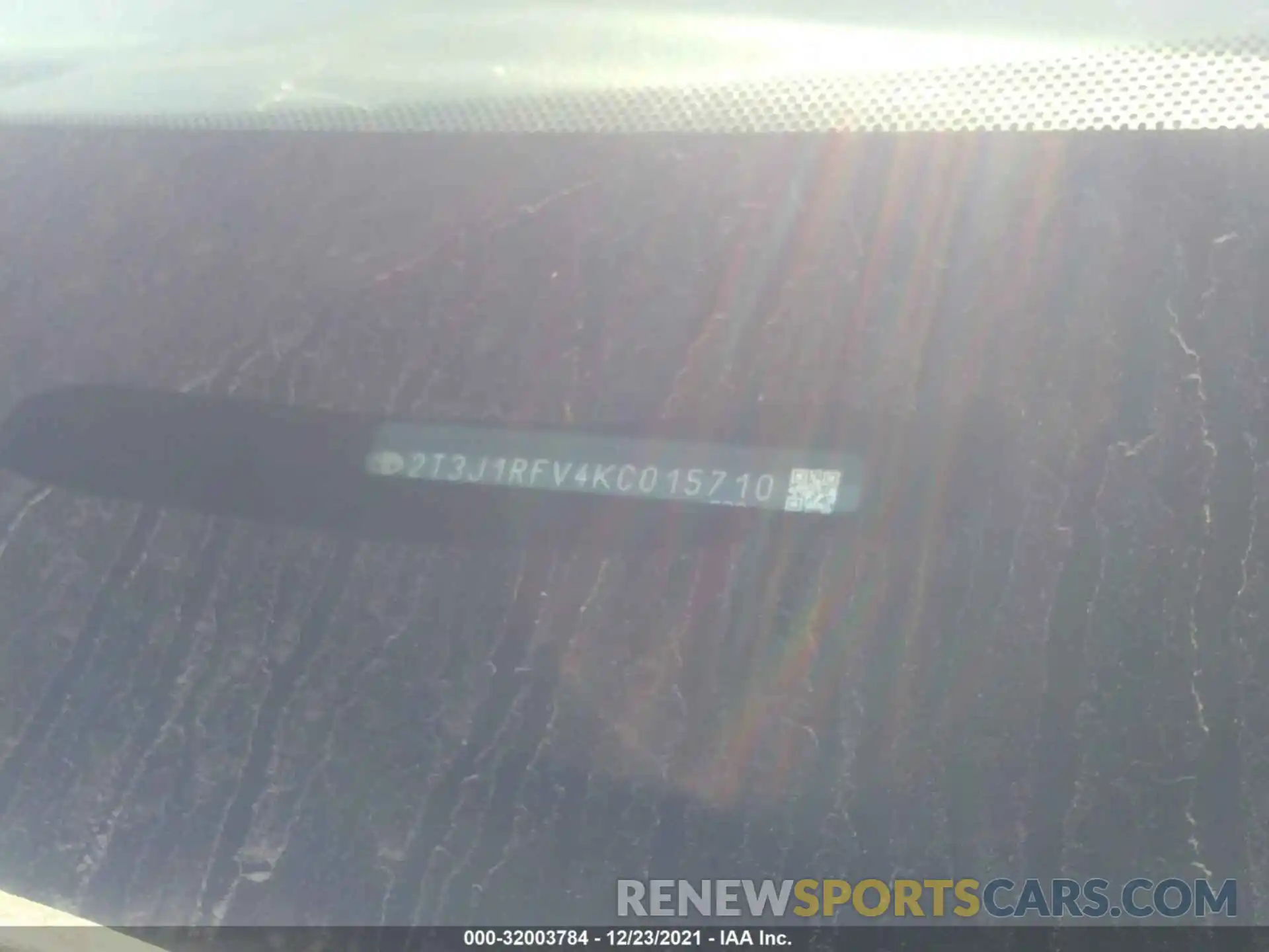 9 Photograph of a damaged car 2T3J1RFV4KC015710 TOYOTA RAV4 2019