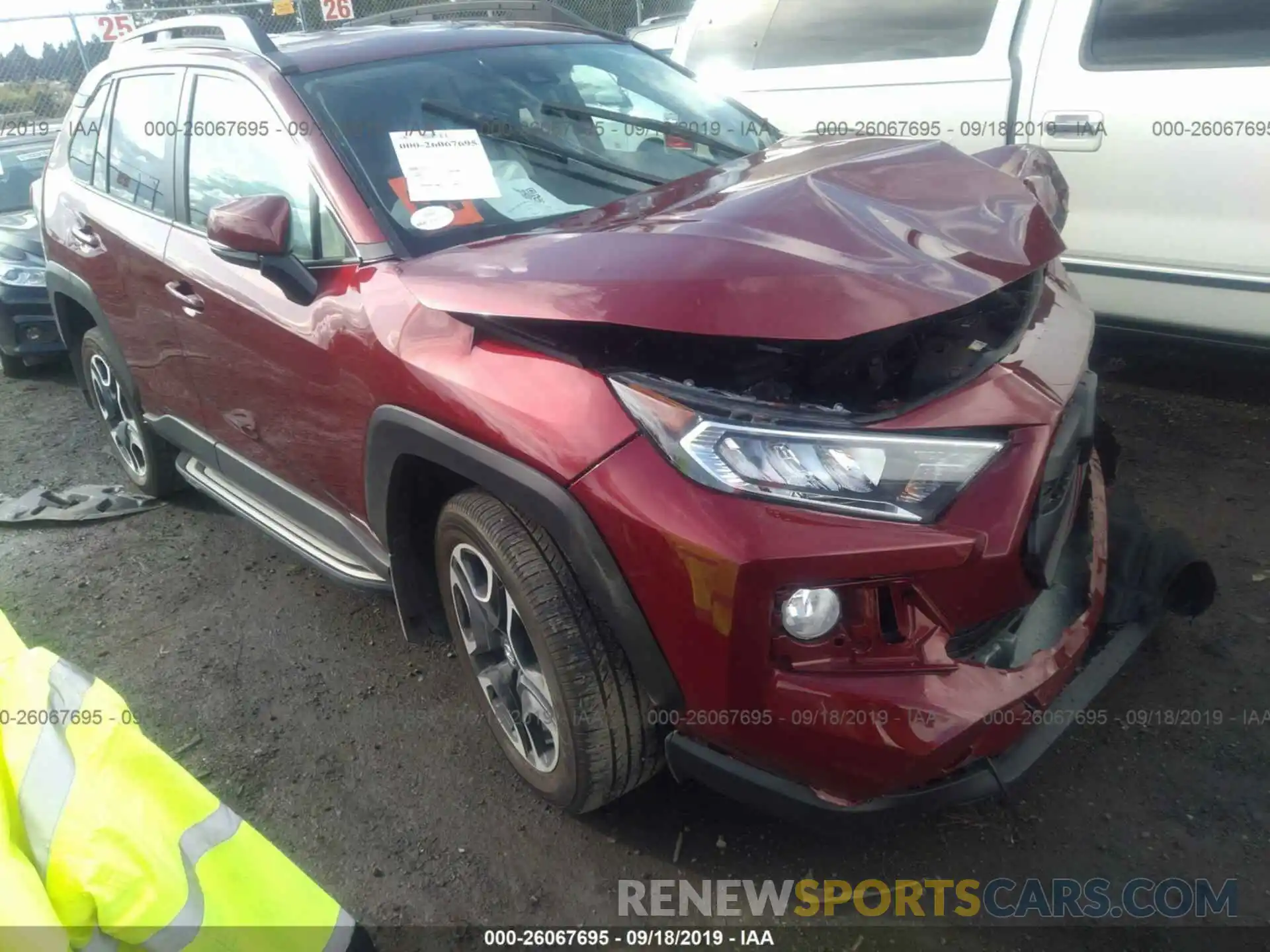 1 Photograph of a damaged car 2T3J1RFV5KC008409 TOYOTA RAV4 2019