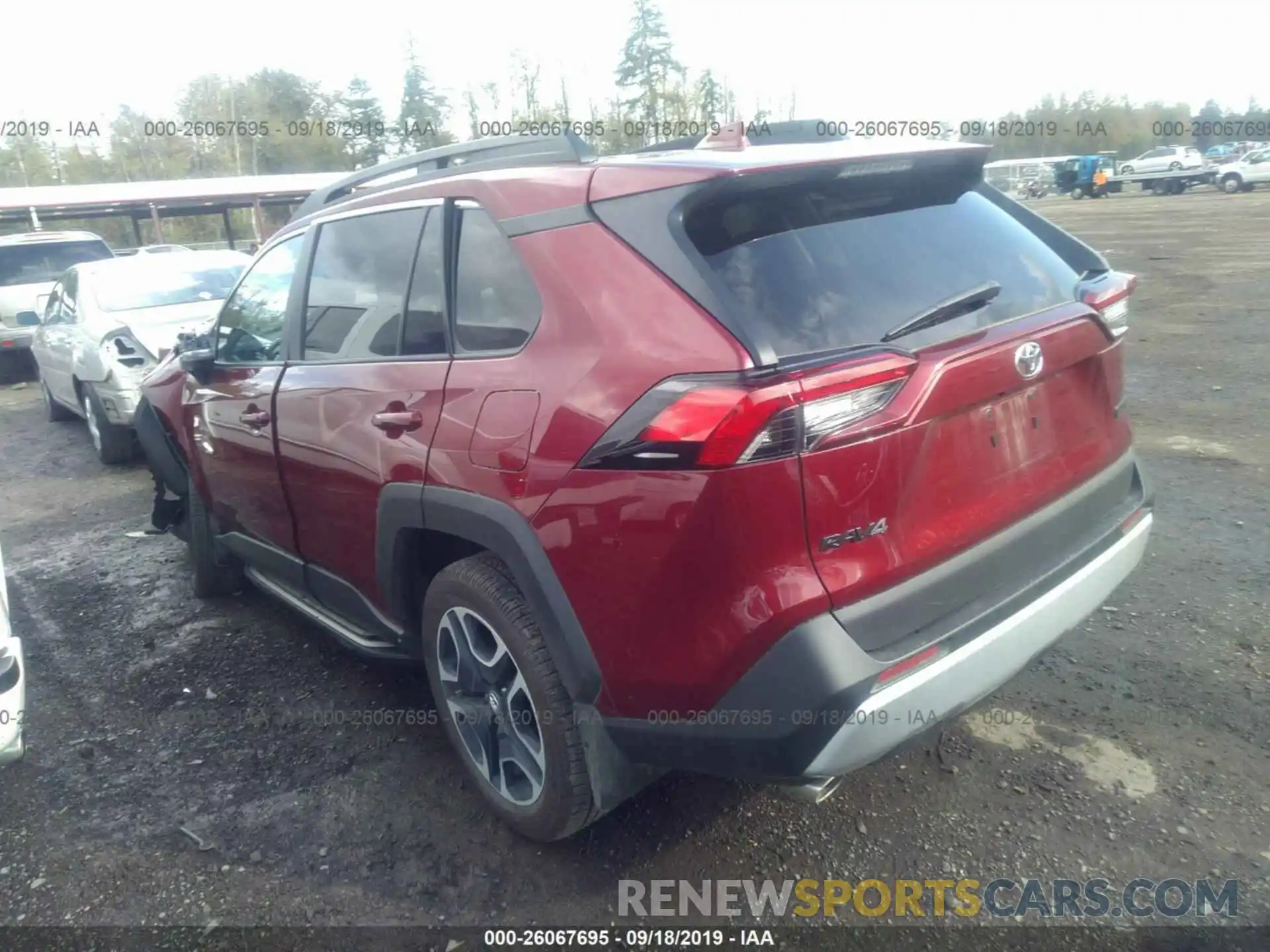 3 Фотография поврежденного автомобиля 2T3J1RFV5KC008409 TOYOTA RAV4 2019