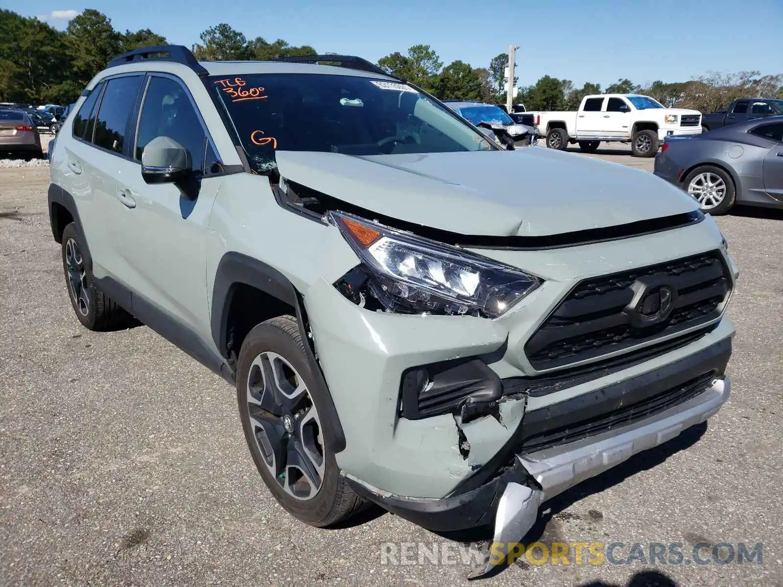 1 Photograph of a damaged car 2T3J1RFV6KC042326 TOYOTA RAV4 2019