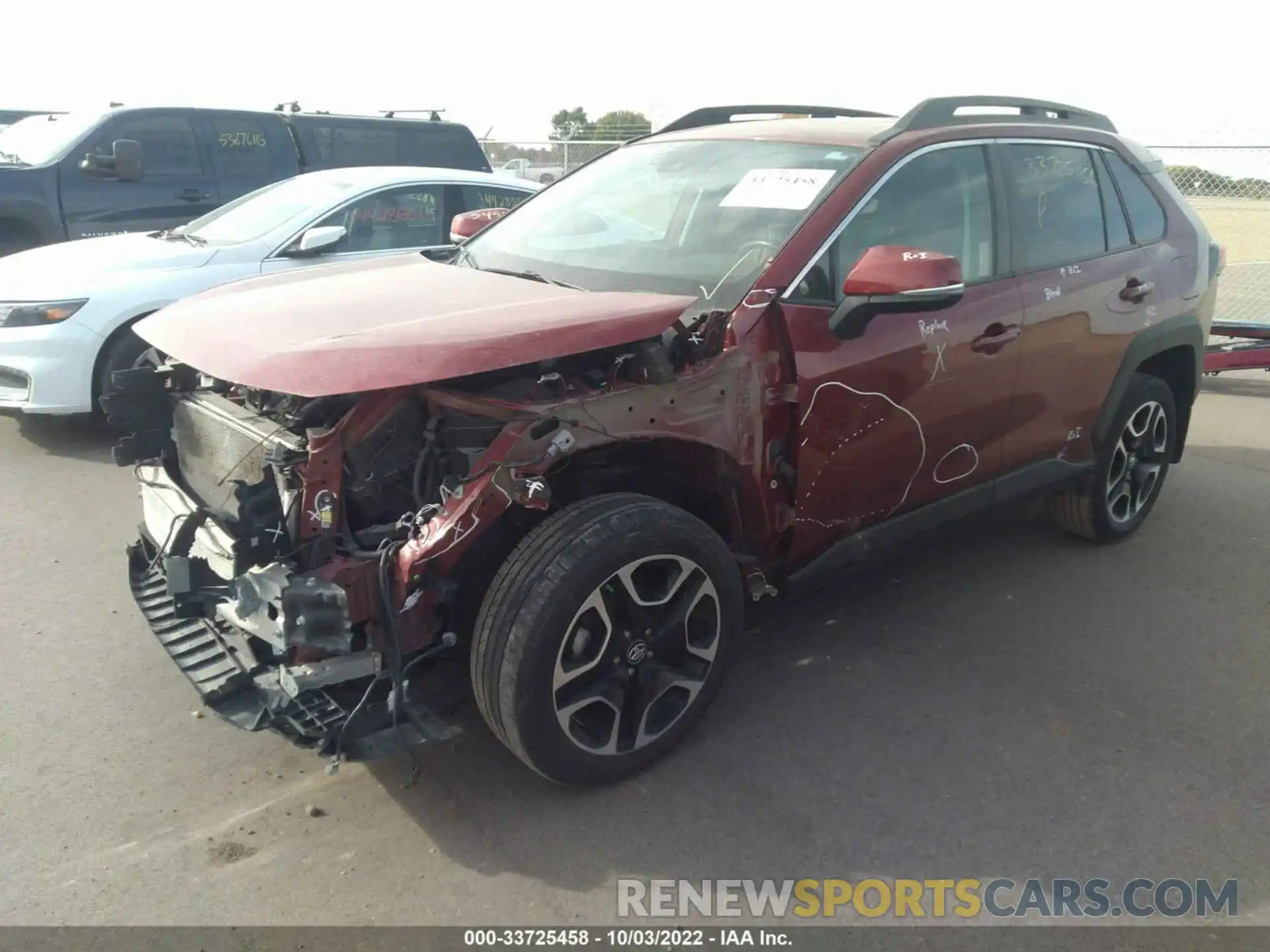 2 Photograph of a damaged car 2T3J1RFV6KW023905 TOYOTA RAV4 2019