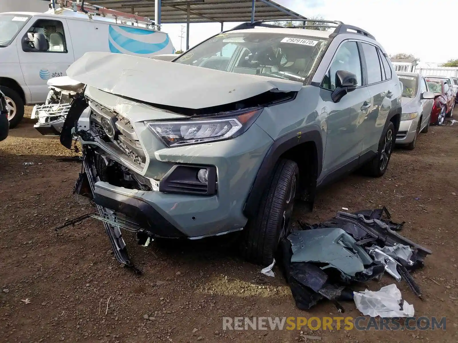 2 Photograph of a damaged car 2T3J1RFV6KW054555 TOYOTA RAV4 2019