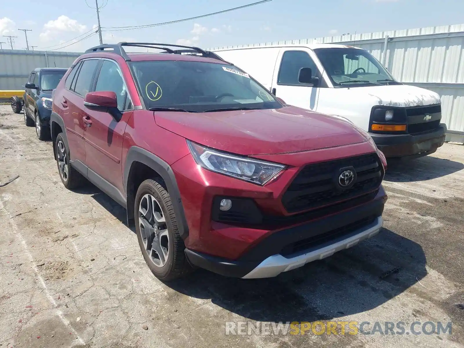 1 Photograph of a damaged car 2T3J1RFV8KC011854 TOYOTA RAV4 2019