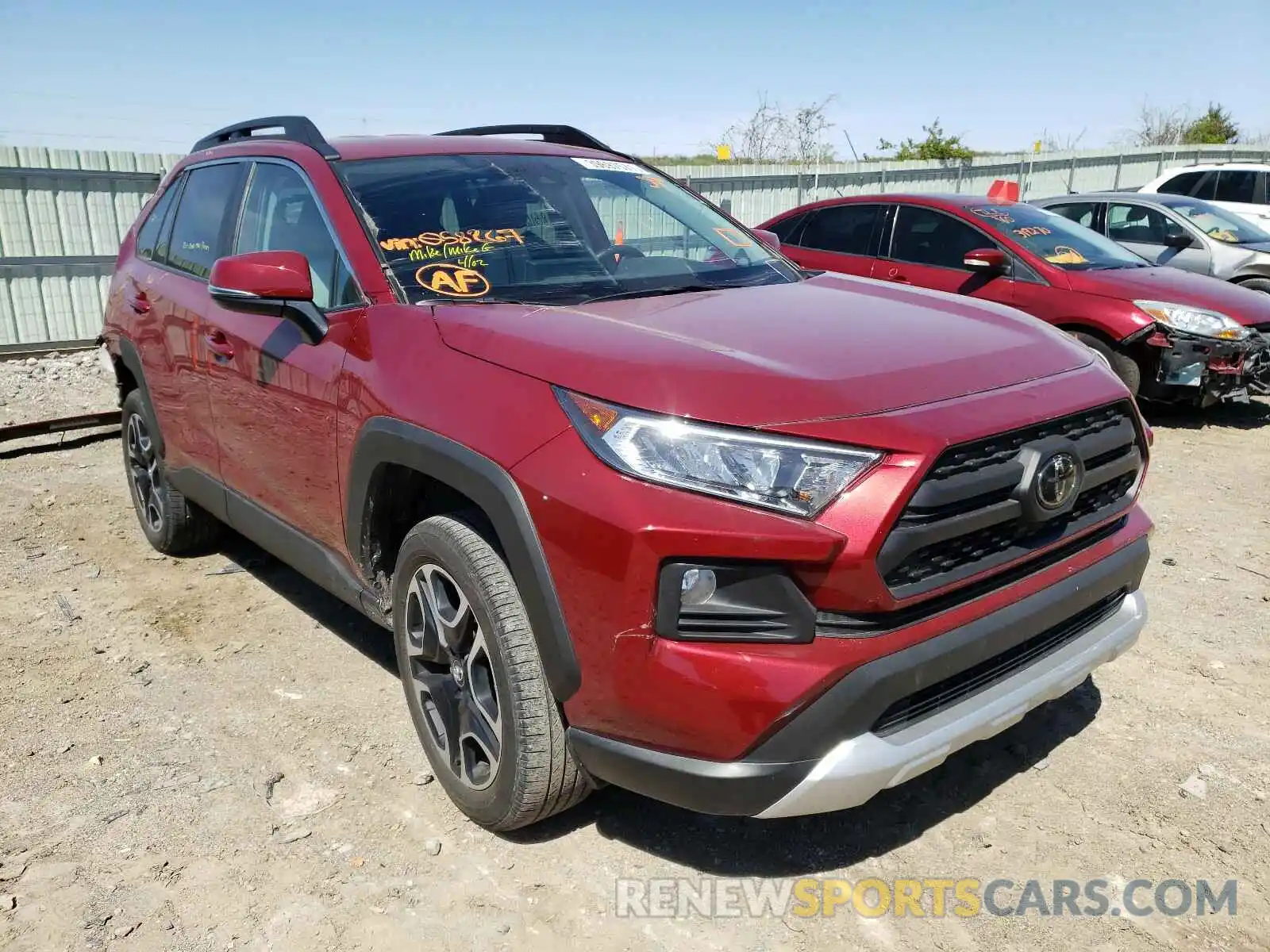 1 Photograph of a damaged car 2T3J1RFV8KC058267 TOYOTA RAV4 2019