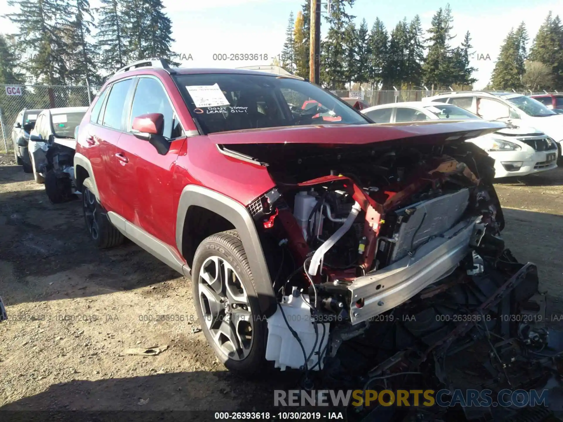 1 Photograph of a damaged car 2T3J1RFV8KW030001 TOYOTA RAV4 2019