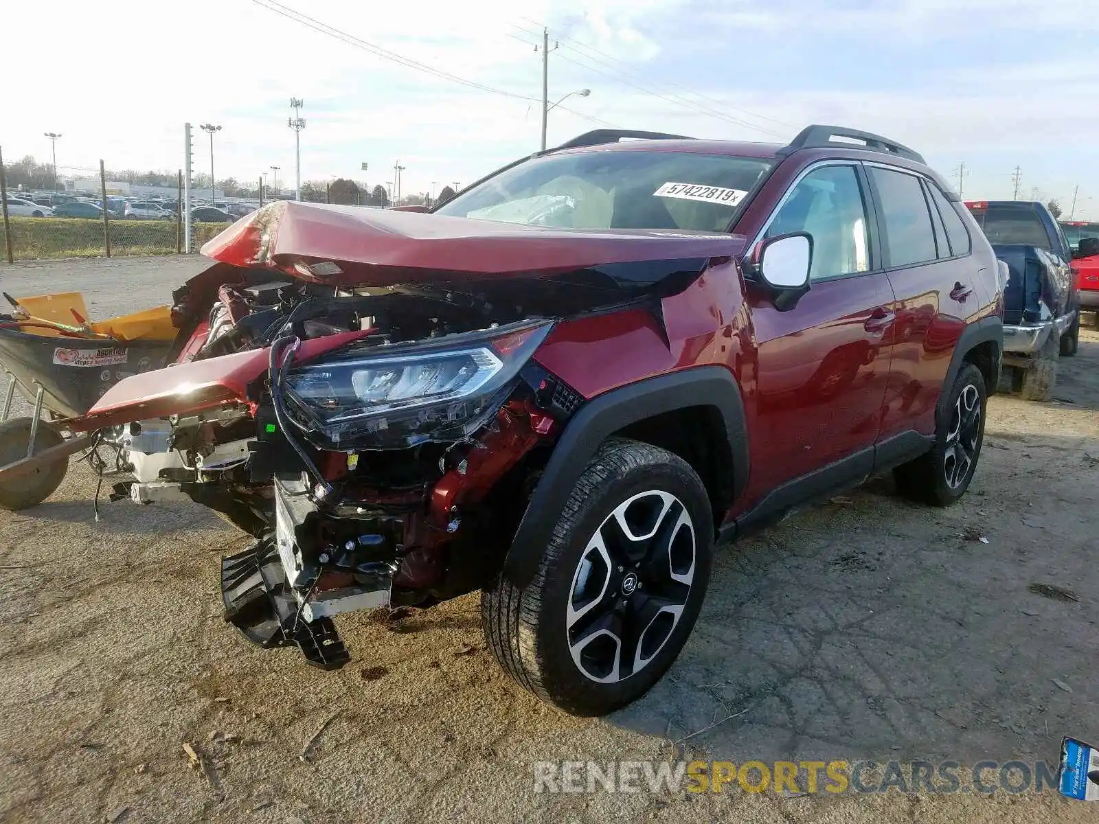 2 Photograph of a damaged car 2T3J1RFV8KW069784 TOYOTA RAV4 2019