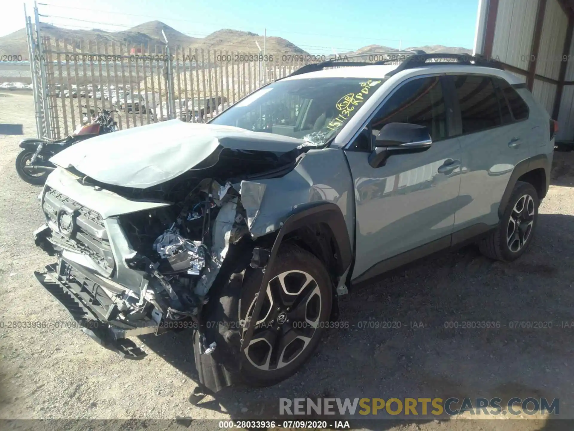 2 Photograph of a damaged car 2T3J1RFV9KC009661 TOYOTA RAV4 2019