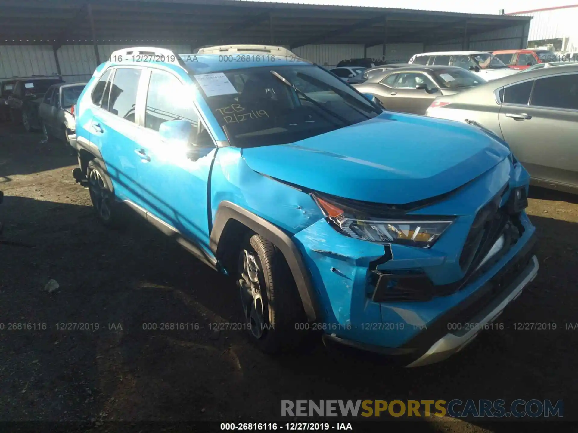 1 Photograph of a damaged car 2T3J1RFV9KC020353 TOYOTA RAV4 2019