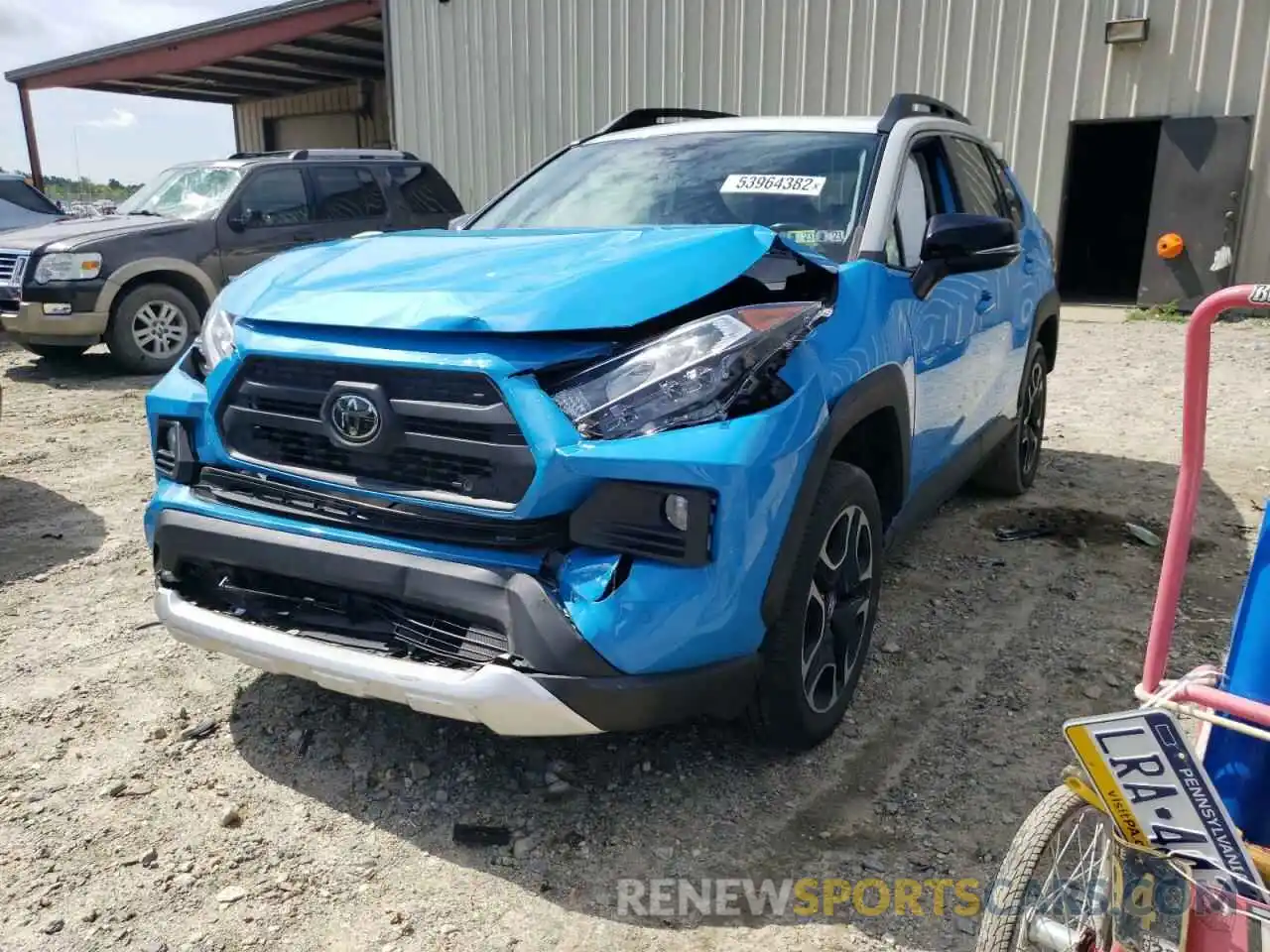 2 Photograph of a damaged car 2T3J1RFV9KW031867 TOYOTA RAV4 2019