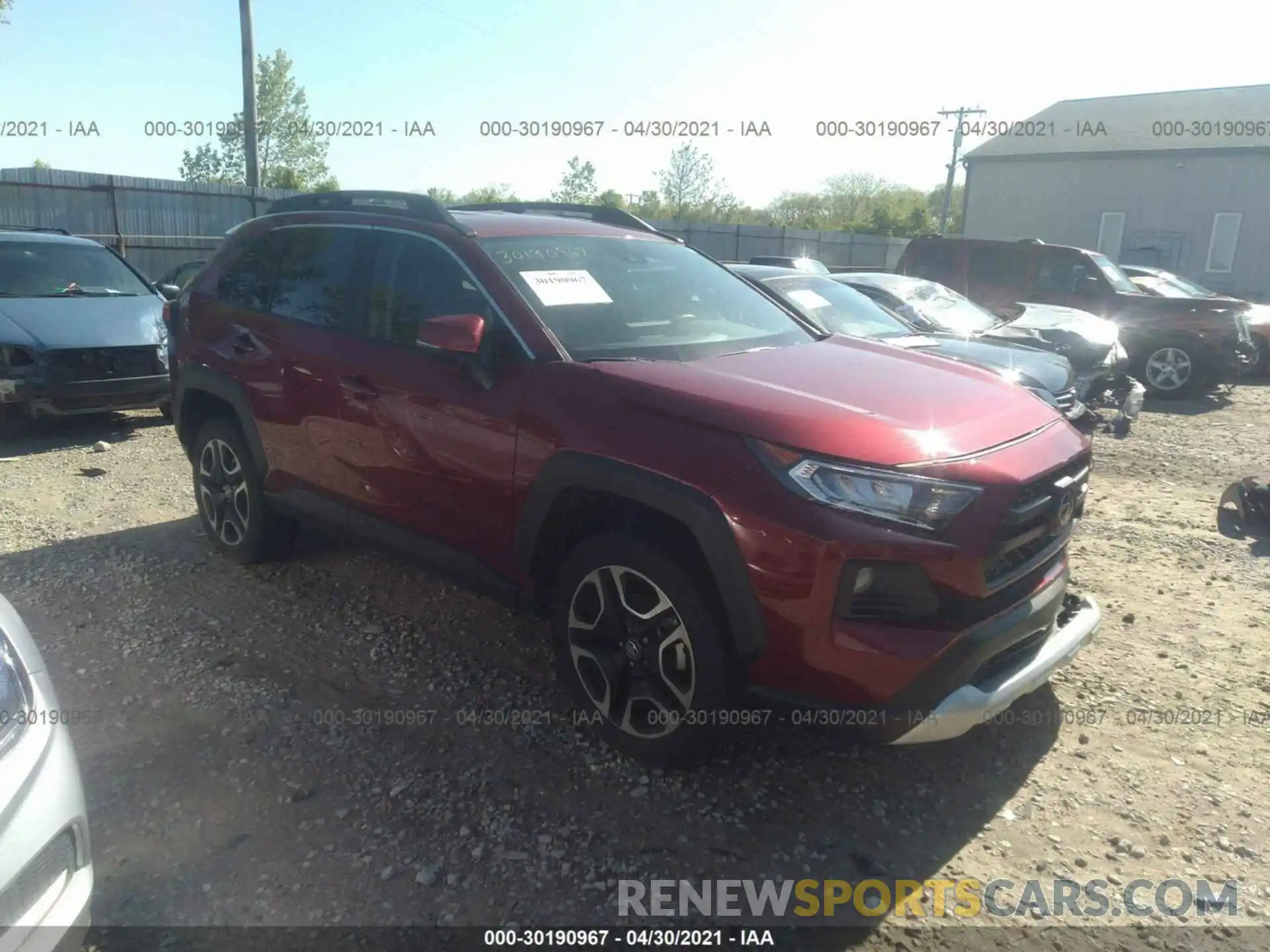 1 Photograph of a damaged car 2T3J1RFVXKC049599 TOYOTA RAV4 2019