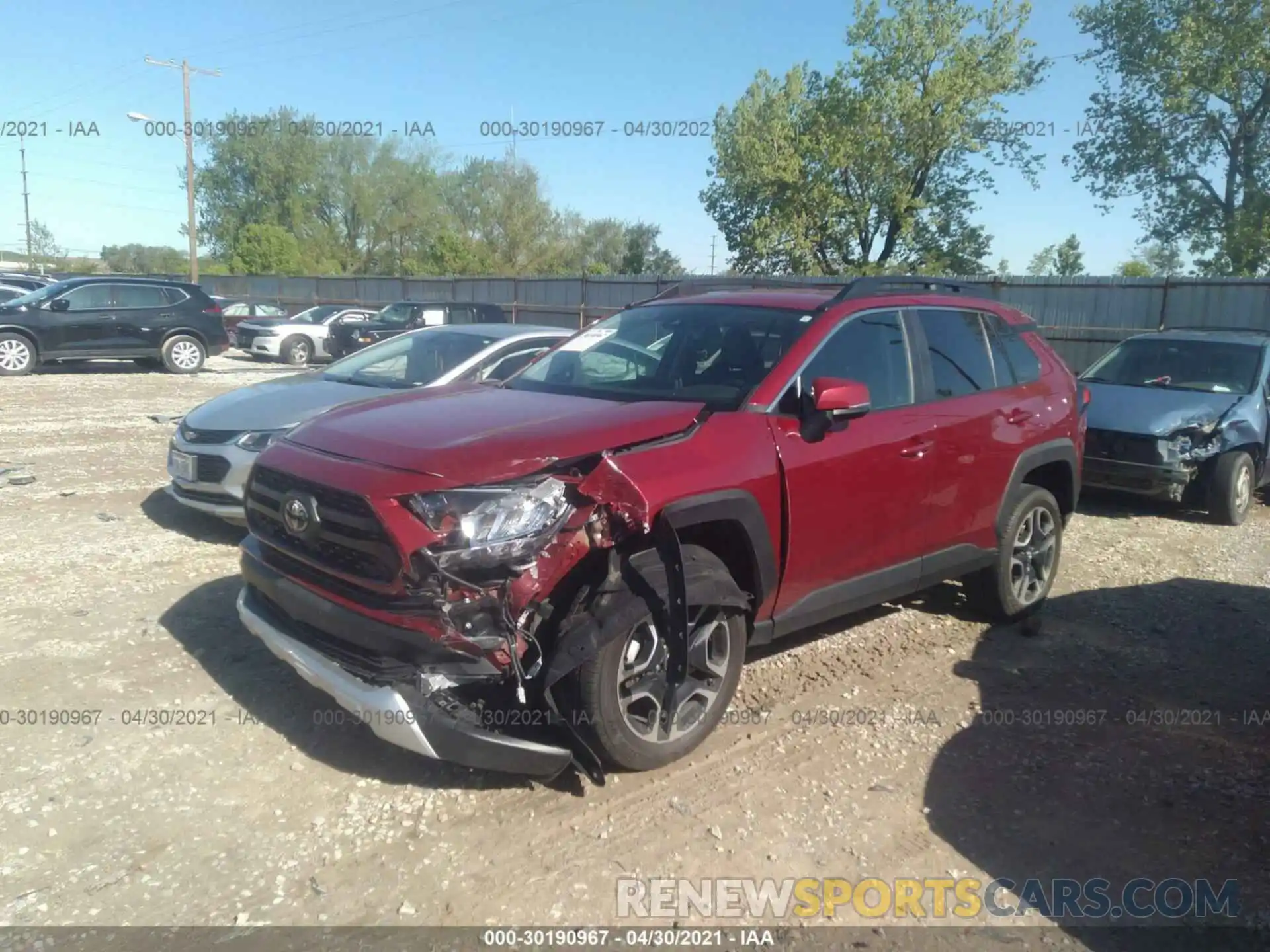 2 Фотография поврежденного автомобиля 2T3J1RFVXKC049599 TOYOTA RAV4 2019