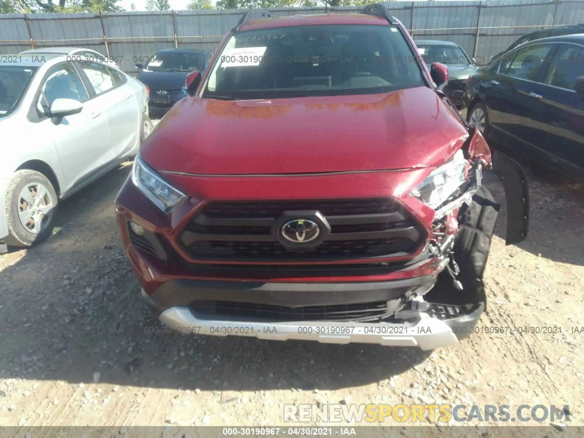 6 Photograph of a damaged car 2T3J1RFVXKC049599 TOYOTA RAV4 2019