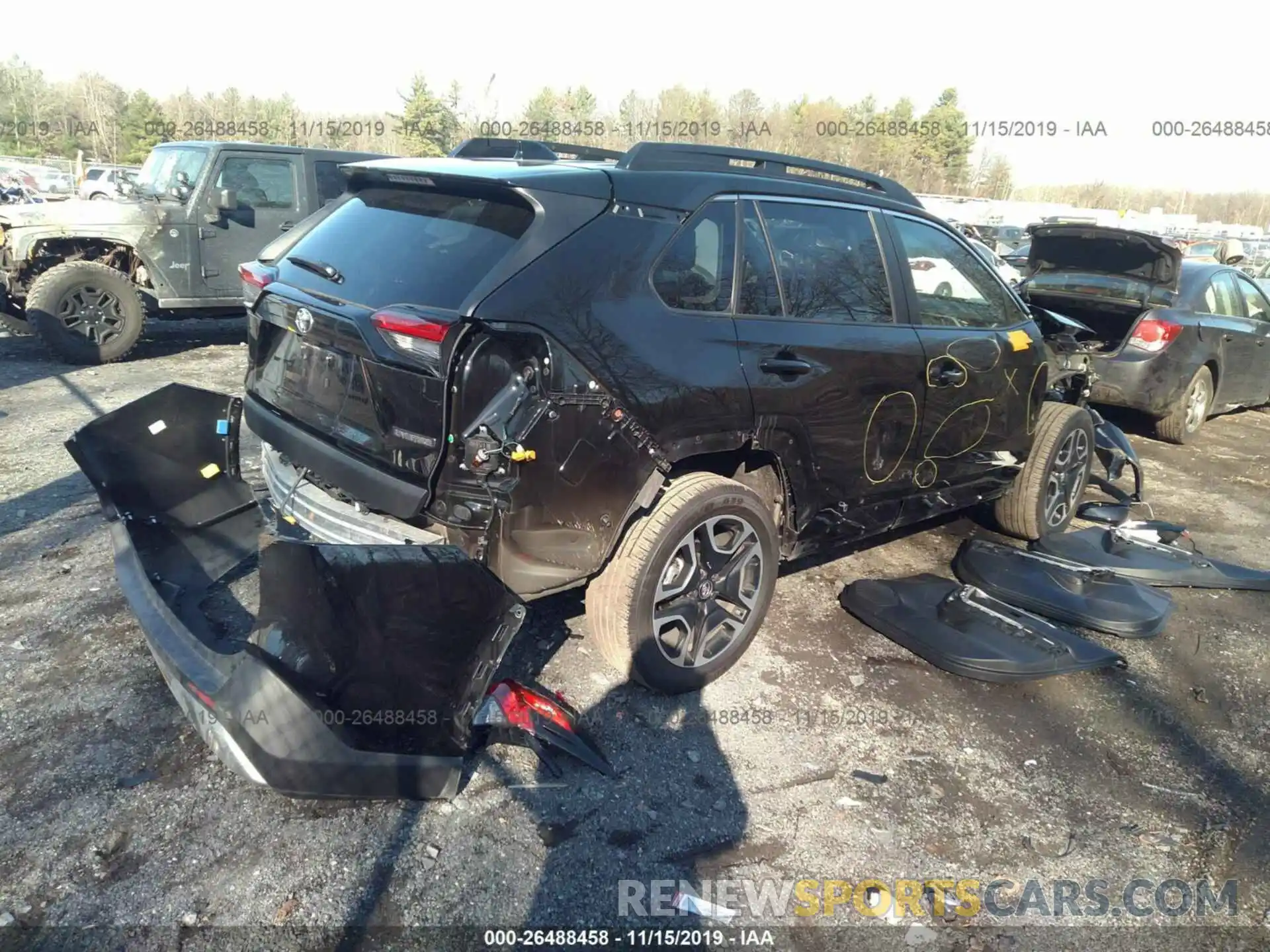 4 Photograph of a damaged car 2T3J1RFVXKW022188 TOYOTA RAV4 2019