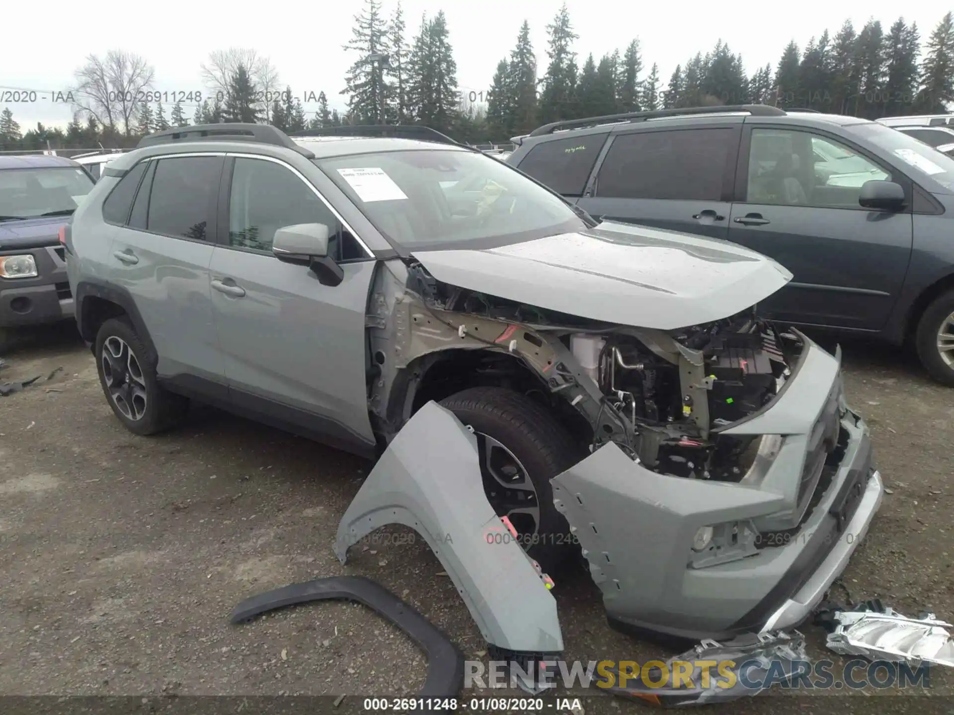 1 Photograph of a damaged car 2T3J1RFVXKW051187 TOYOTA RAV4 2019