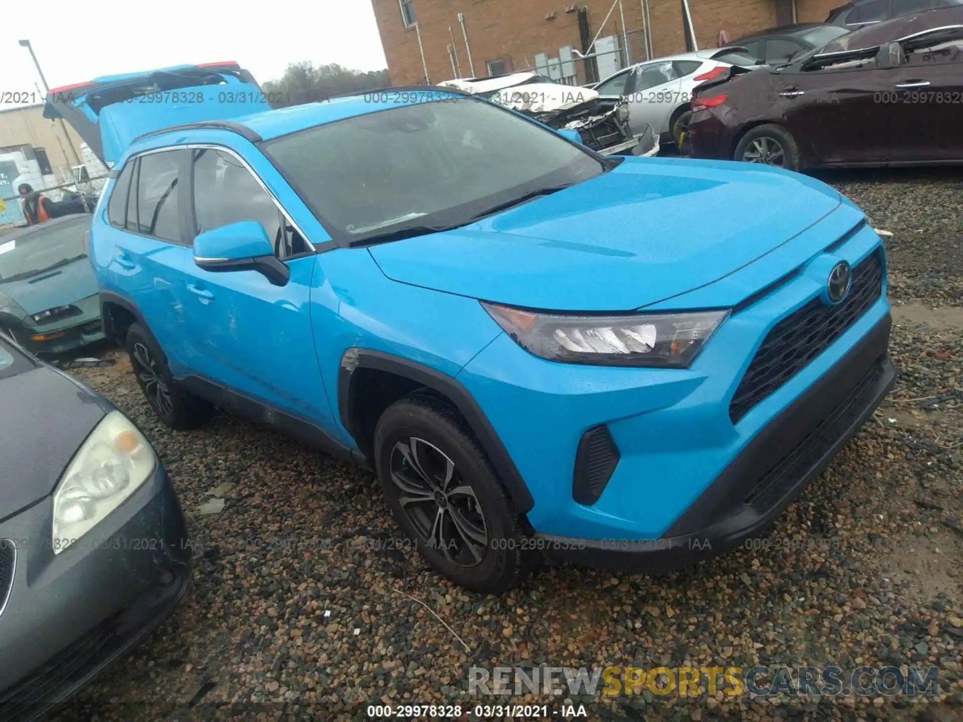 1 Photograph of a damaged car 2T3K1RFV0KC027454 TOYOTA RAV4 2019