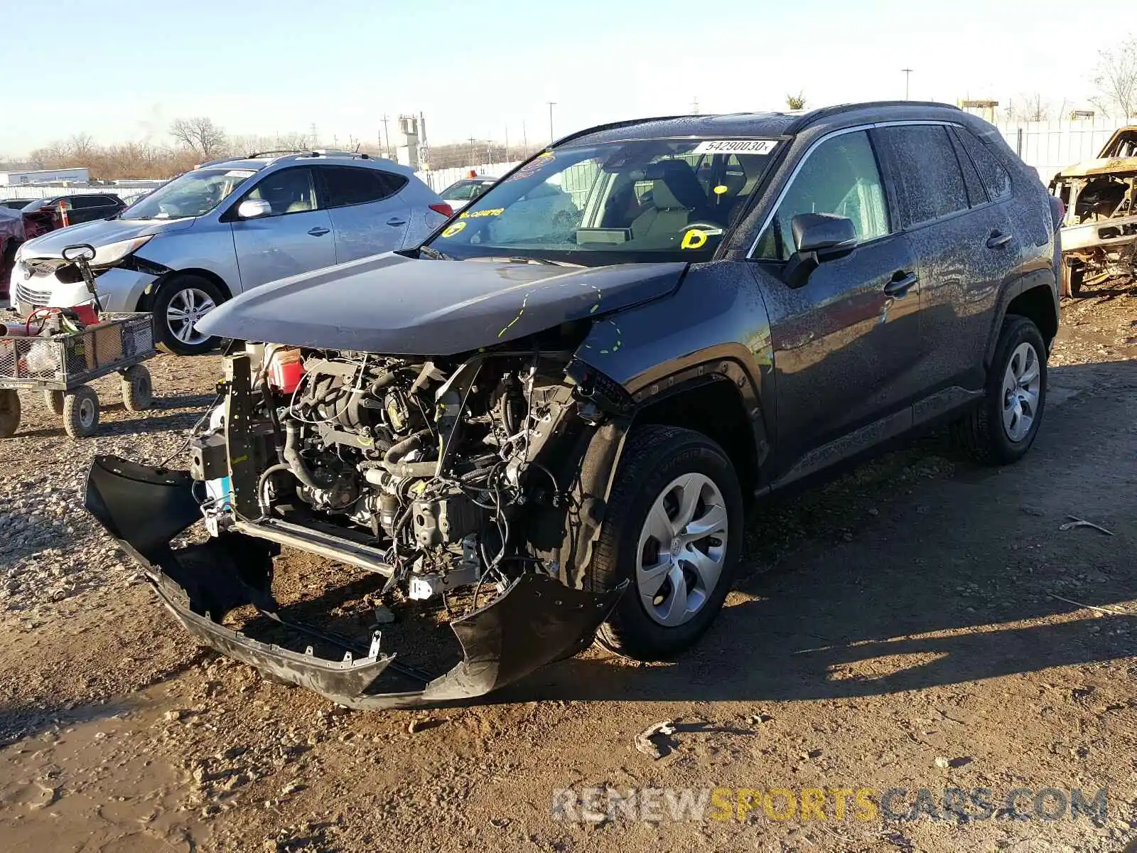 2 Photograph of a damaged car 2T3K1RFV0KW024178 TOYOTA RAV4 2019