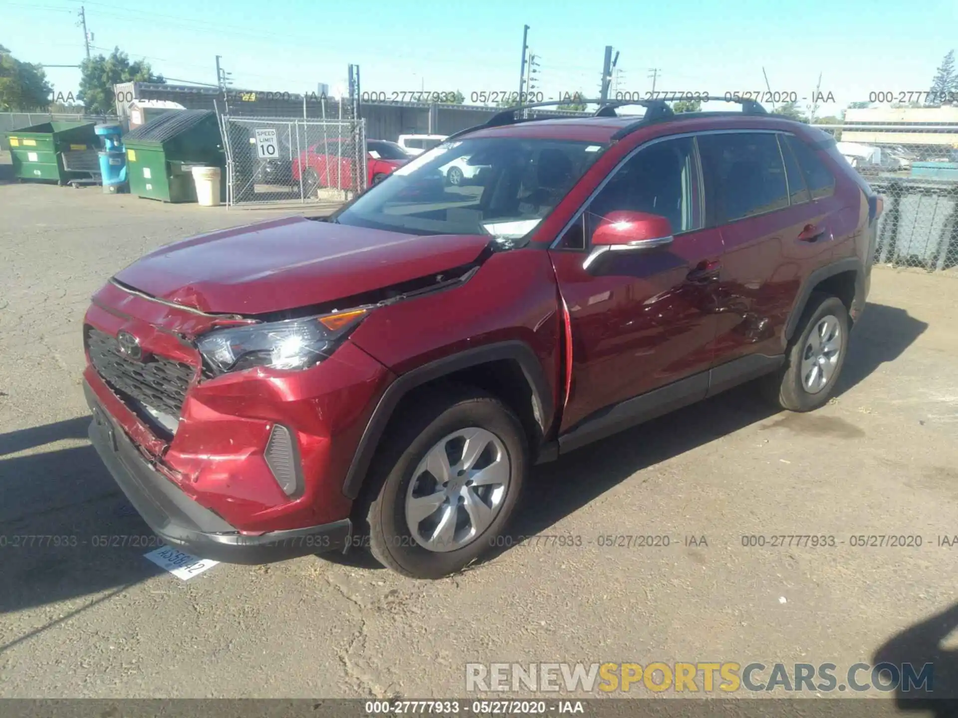 2 Photograph of a damaged car 2T3K1RFV0KW056631 TOYOTA RAV4 2019